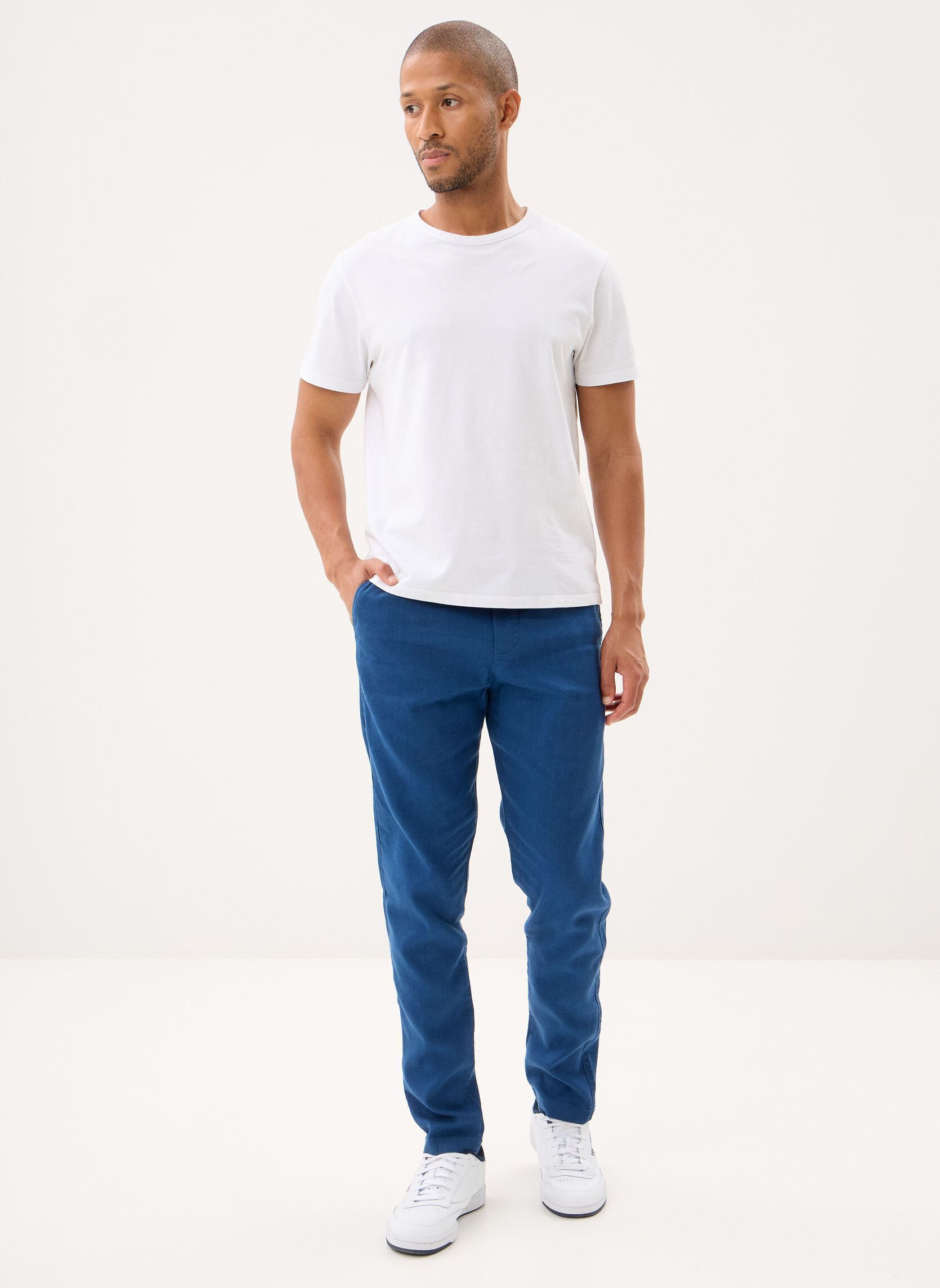 Chino-Hosen Harlem Po Sorona Lin MW0MW42336 herren blau Tommy Hilfiger Chino-Hosen Harlem Po Sorona Lin MW0MW42336 herren blau BLUE JEAN