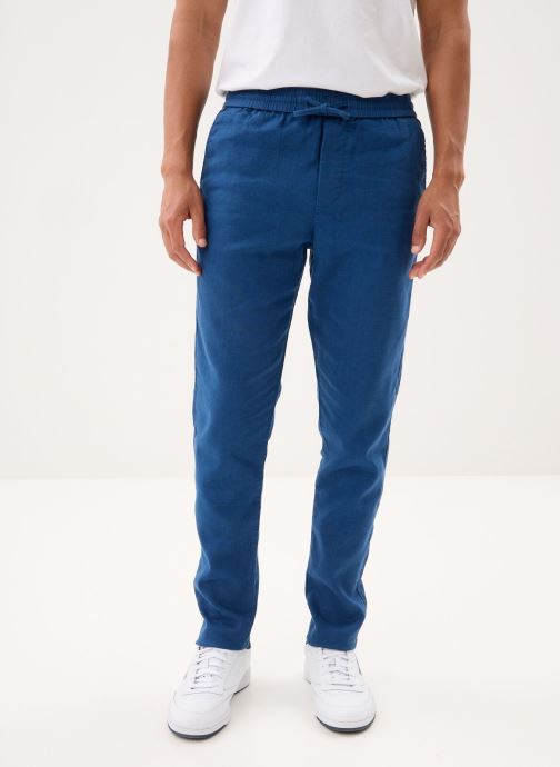 Tommy Hilfiger Pantalons chino Harlem Po Sorona Lin MW0MW42336 homme bleu