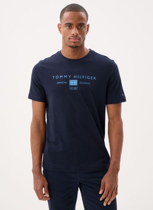 Tommy Hilfiger T-shirts met korte mouwen Brand Love Mono Stac heren blauw