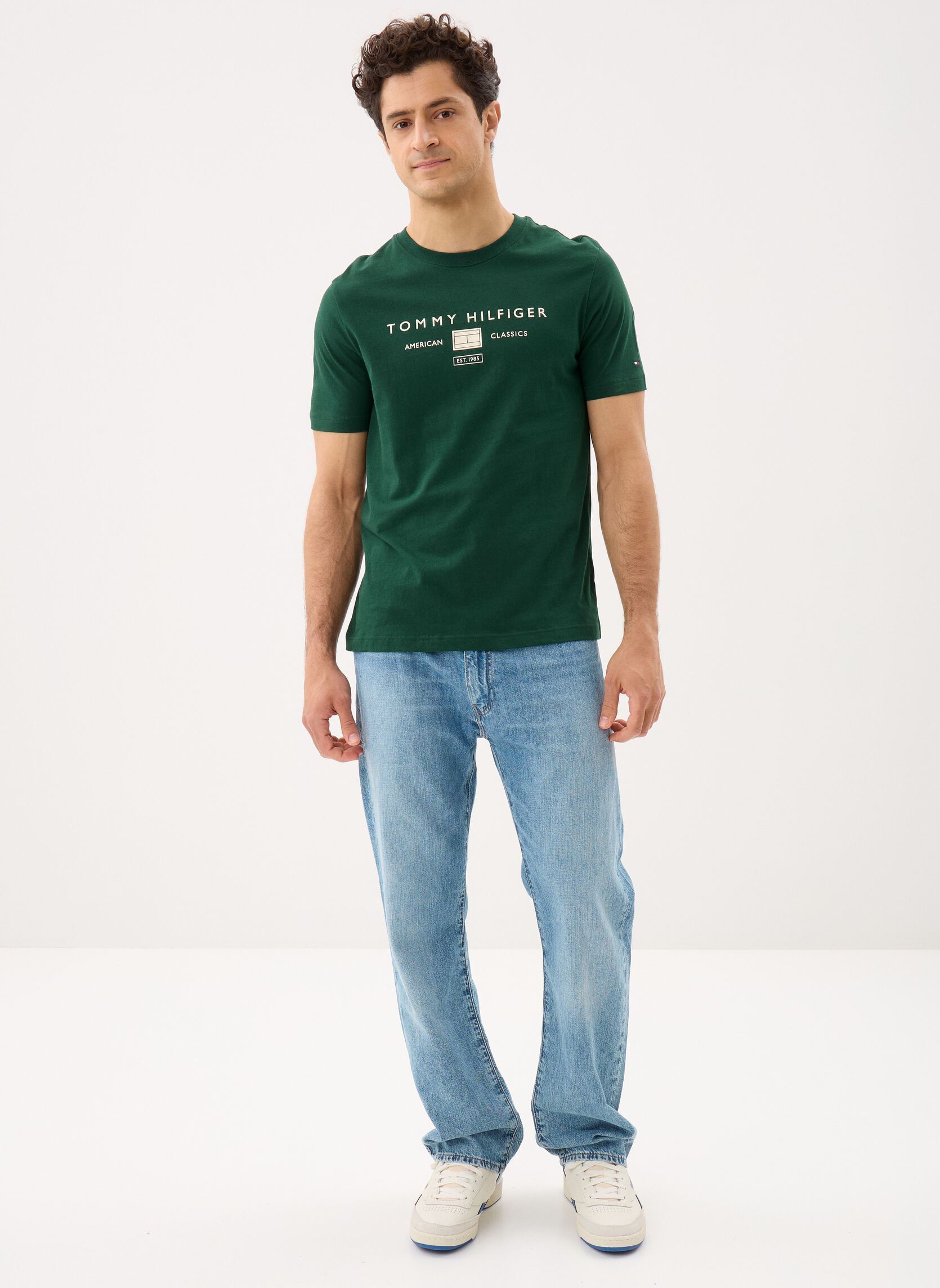 Kurzarm-T-Shirts Brand Love Mono Stac herren grün Tommy Hilfiger Kurzarm-T-Shirts Brand Love Mono Stac herren grün NOCTURNAL GREEN