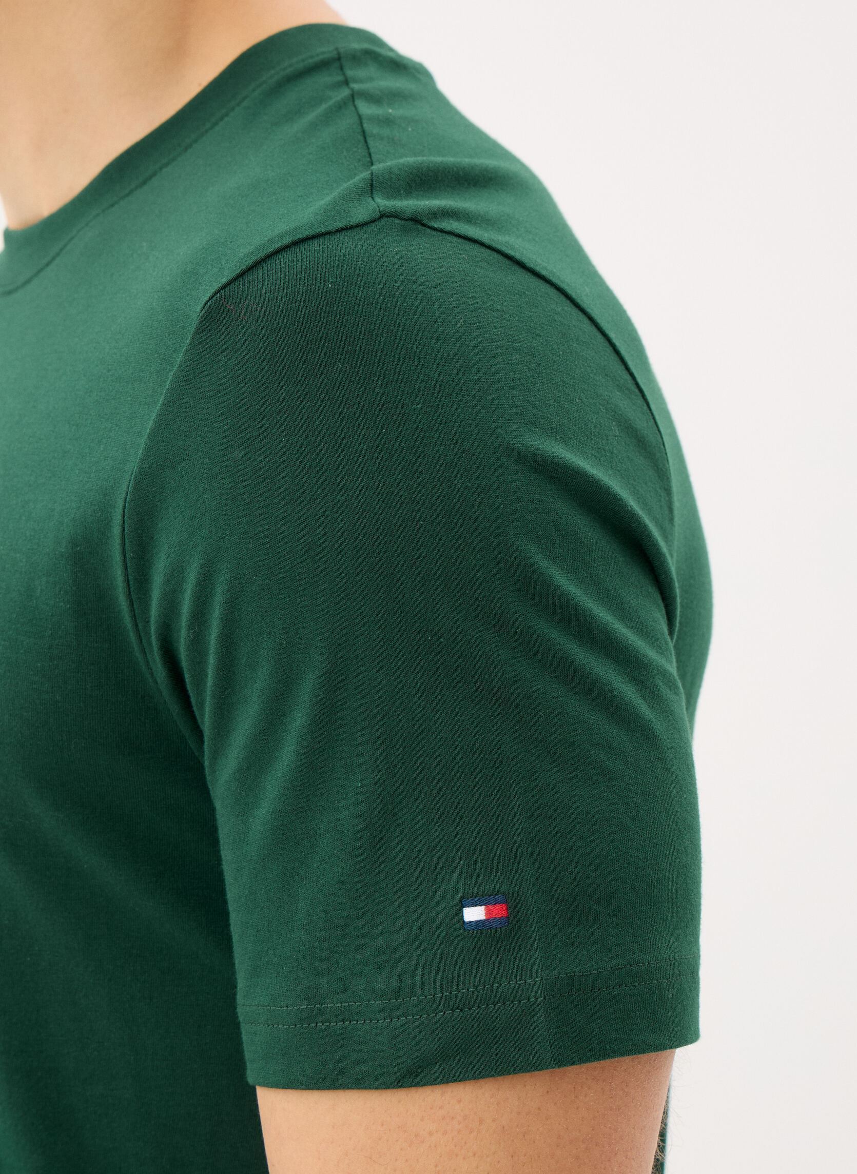 Kurzarm-T-Shirts Brand Love Mono Stac herren grün Tommy Hilfiger Kurzarm-T-Shirts Brand Love Mono Stac herren grün NOCTURNAL GREEN
