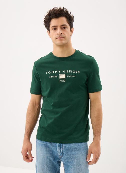 Tommy Hilfiger T-shirts met korte mouwen Brand Love Mono Stac heren groen