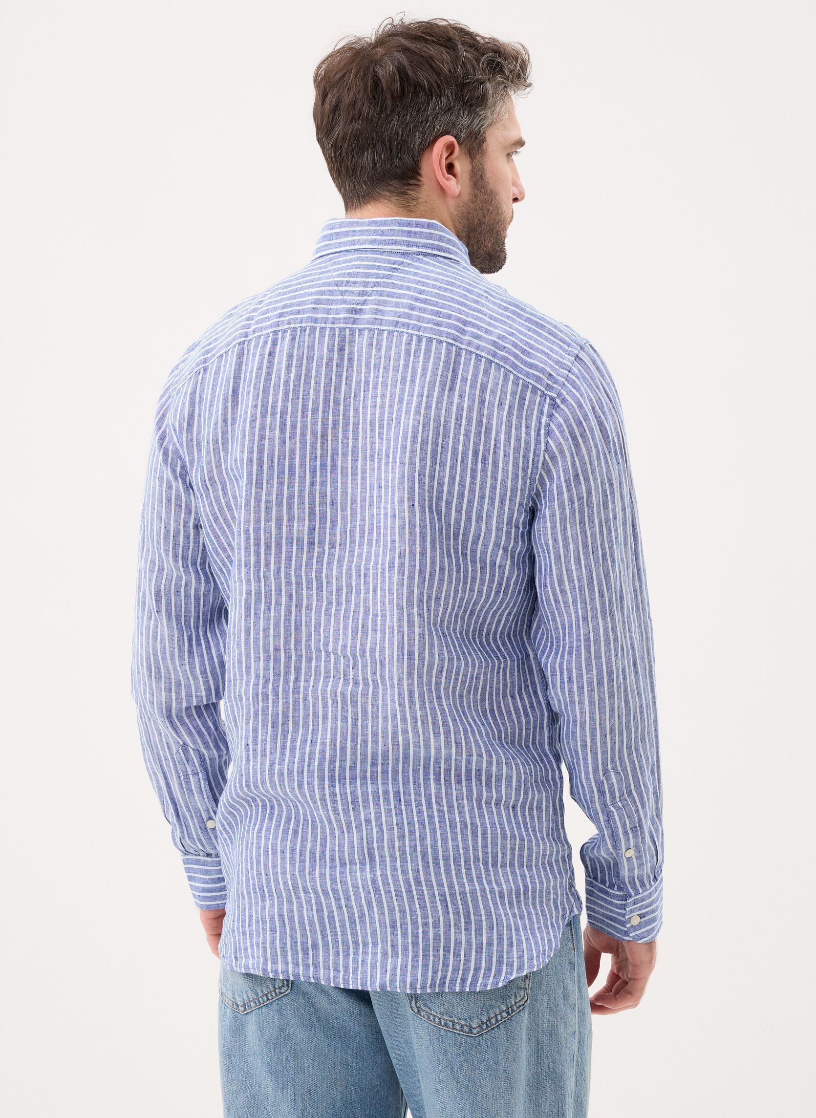 Hemden Linen Bengal Stripe herren blau Tommy Hilfiger Hemden Linen Bengal Stripe herren blau WEDGE BLUE / STRIPE