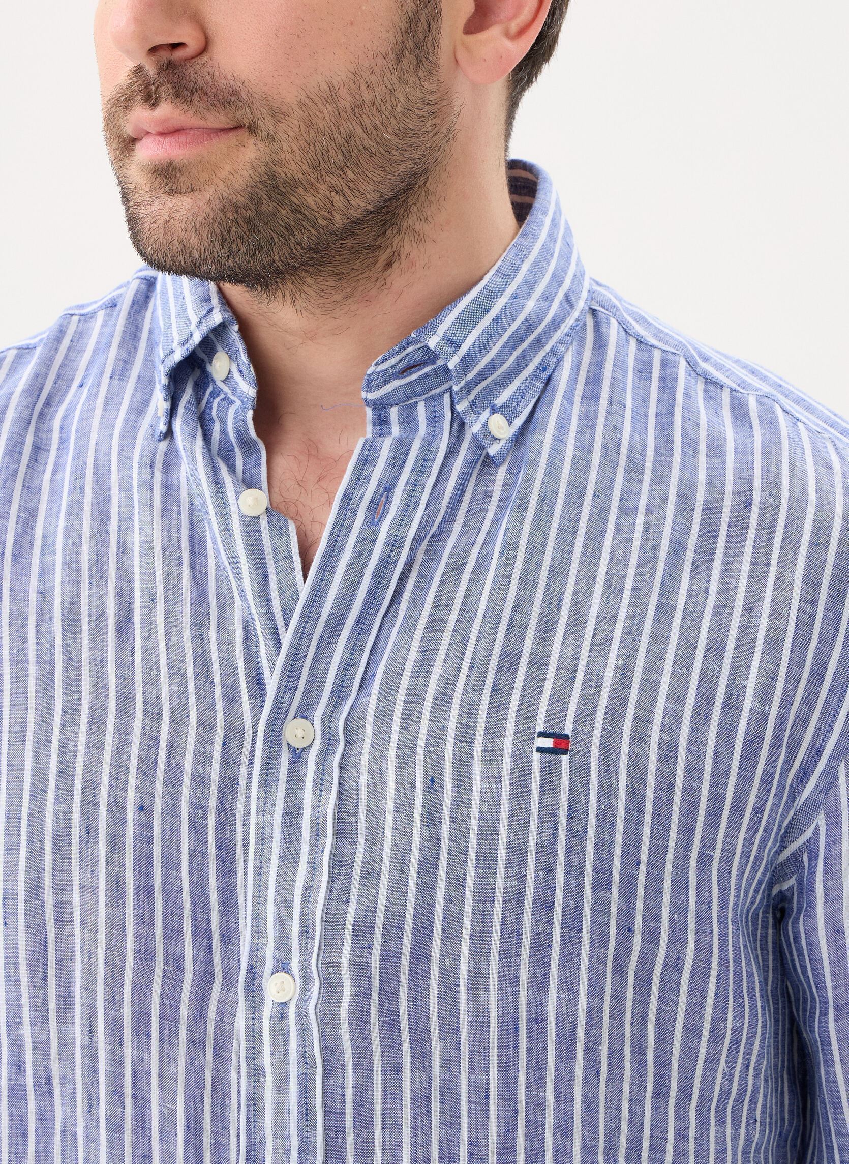 Hemden Linen Bengal Stripe herren blau Tommy Hilfiger Hemden Linen Bengal Stripe herren blau WEDGE BLUE / STRIPE
