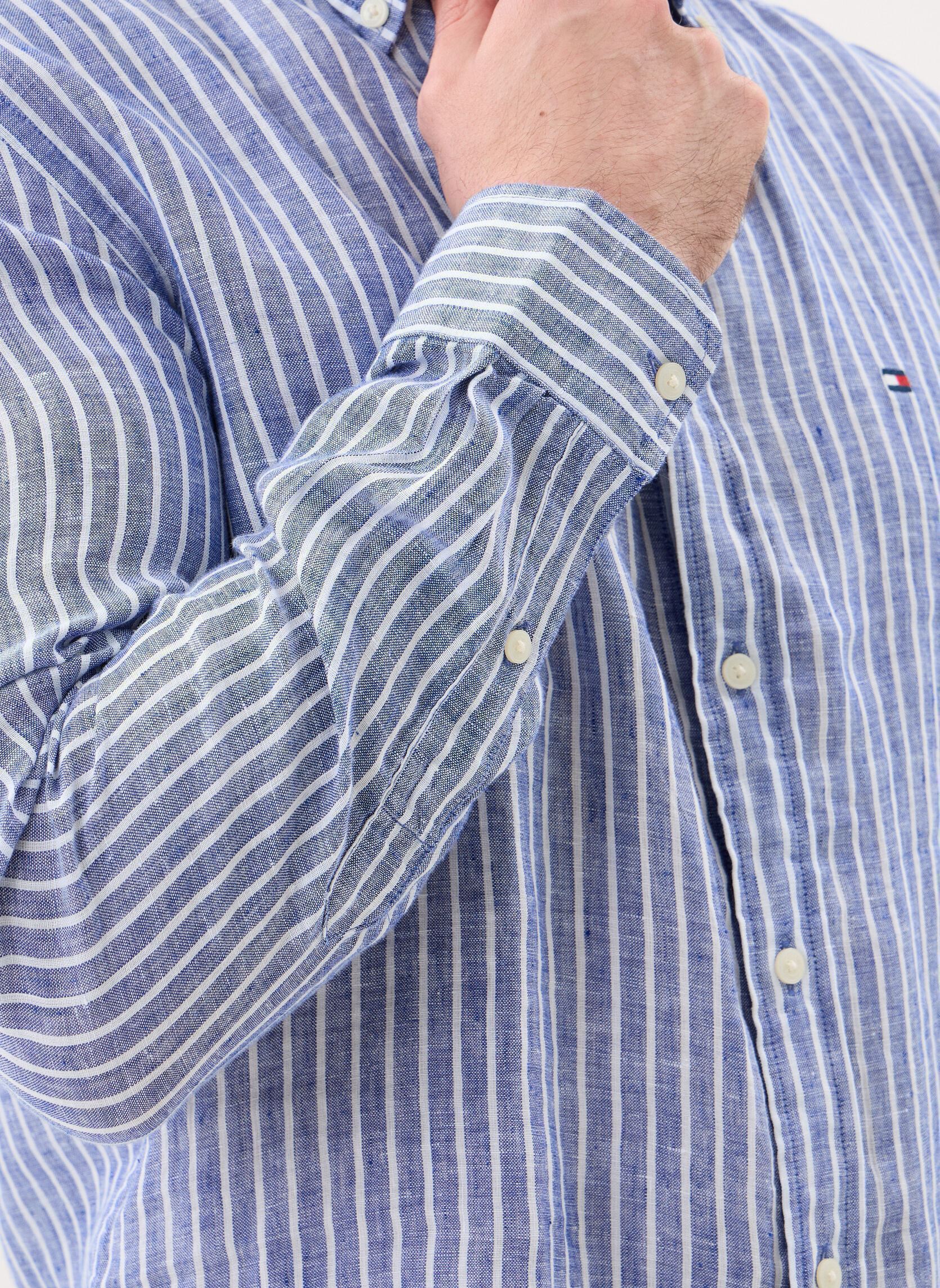 Hemden Linen Bengal Stripe herren blau Tommy Hilfiger Hemden Linen Bengal Stripe herren blau WEDGE BLUE / STRIPE