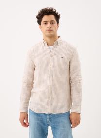 Chemises Linen Bengal Stripe homme orange