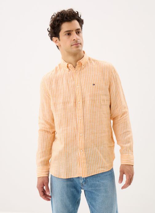Tommy Hilfiger Hemden Linen Bengal Stripe heren oranje
