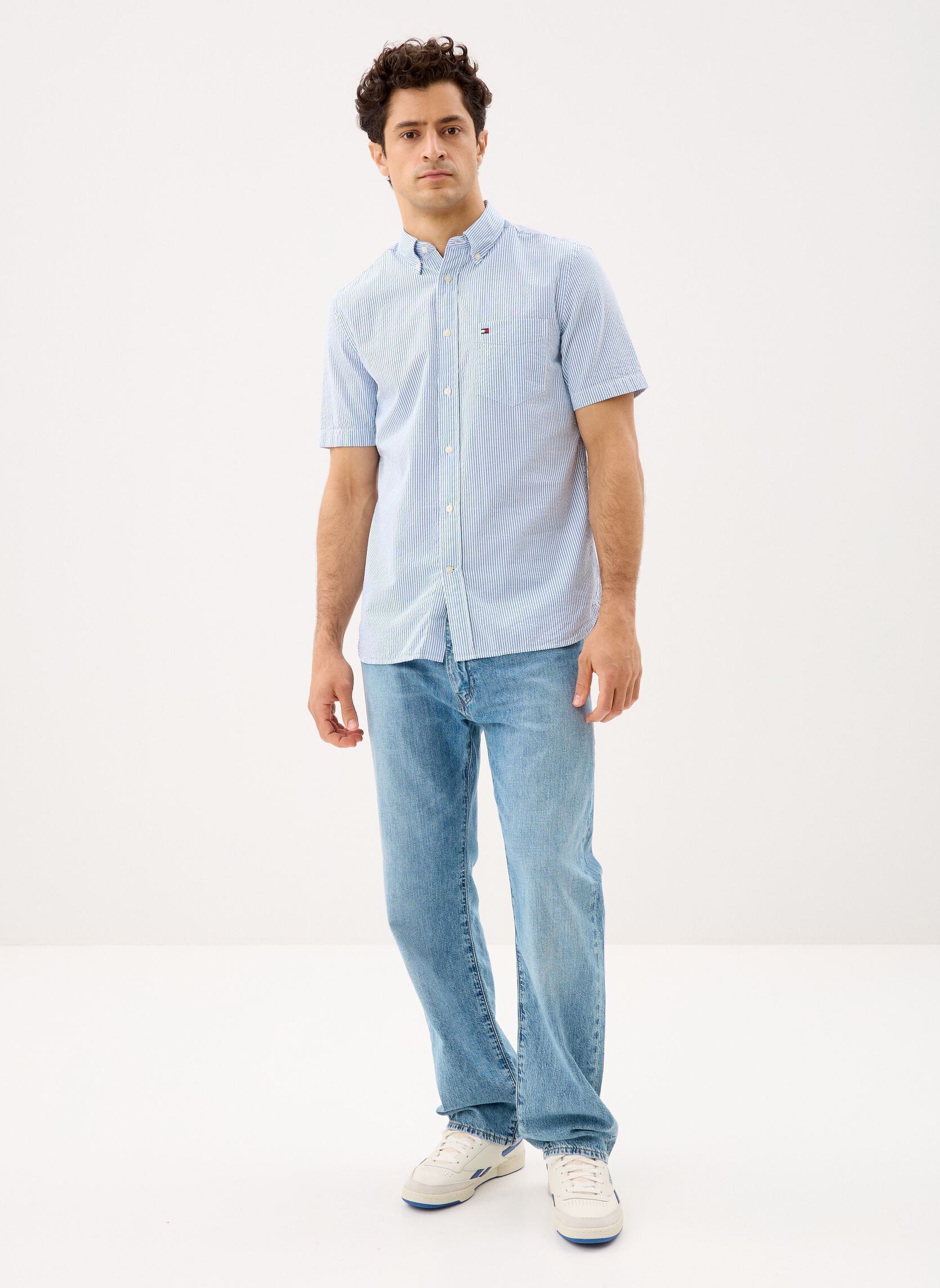 Hemden Seersucker Bengal St herren blau Tommy Hilfiger Hemden Seersucker Bengal St herren blau BLUE ORBIT / STRIPE