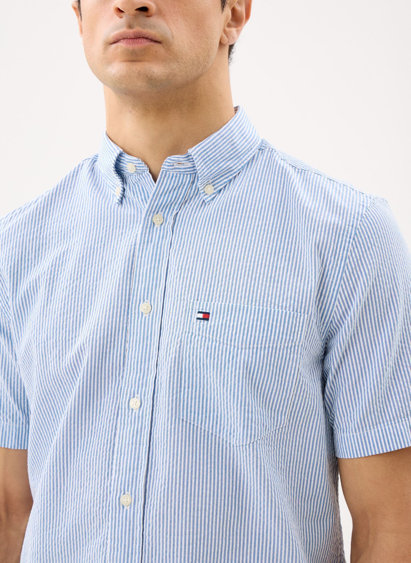Hemden Seersucker Bengal St herren blau Tommy Hilfiger Hemden Seersucker Bengal St herren blau BLUE ORBIT / STRIPE