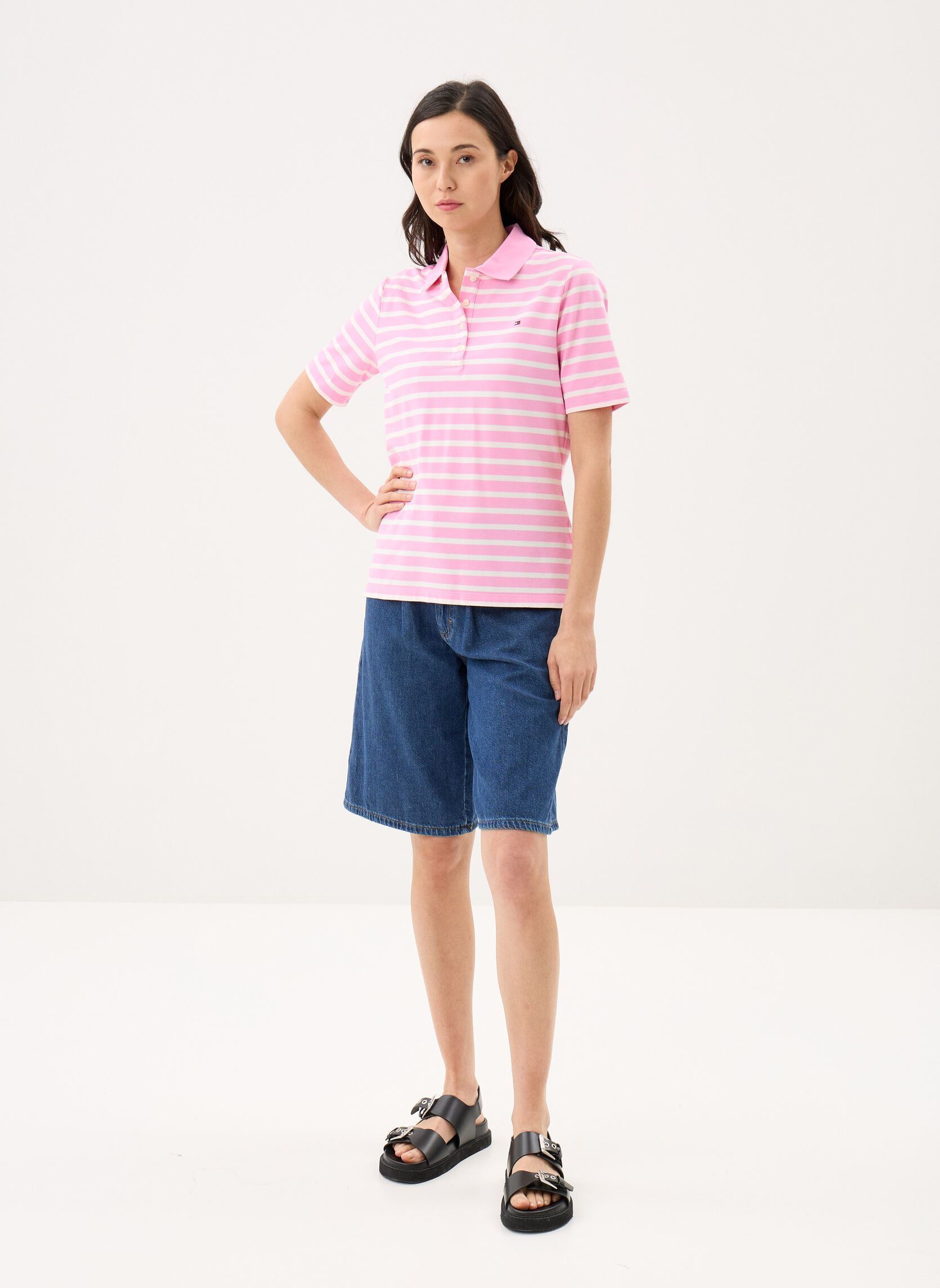 Korte mouwen polo's 1985 Reg Pique Polo dames roze Tommy Hilfiger Korte mouwen polo's 1985 Reg Pique Polo dames roze BRETON CLASSIC PINK/ FIRE RED