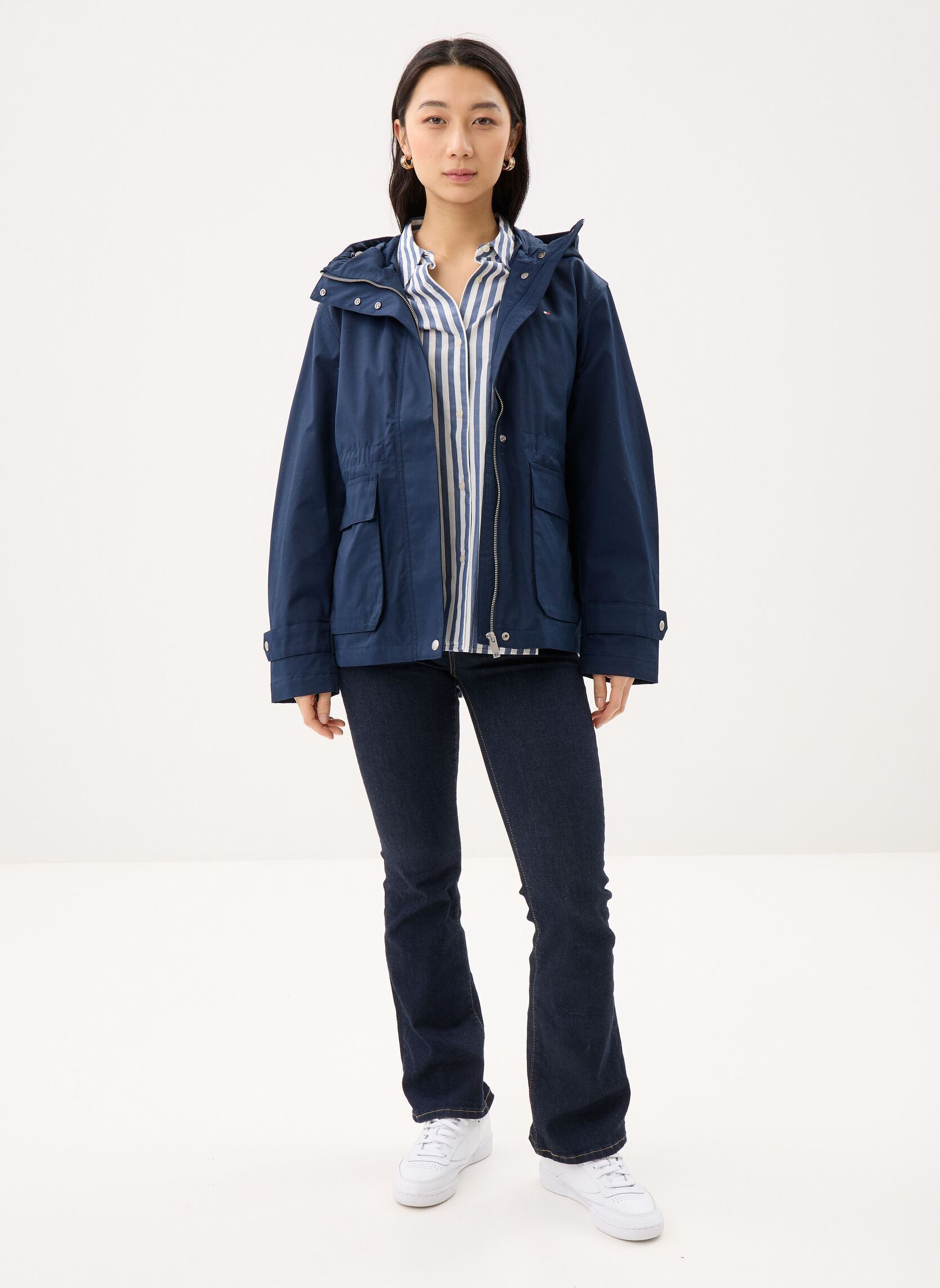 Winterjas Cotton Nylon Utility dames blauw Tommy Hilfiger Winterjas Cotton Nylon Utility dames blauw DARK NIGHT NAVY