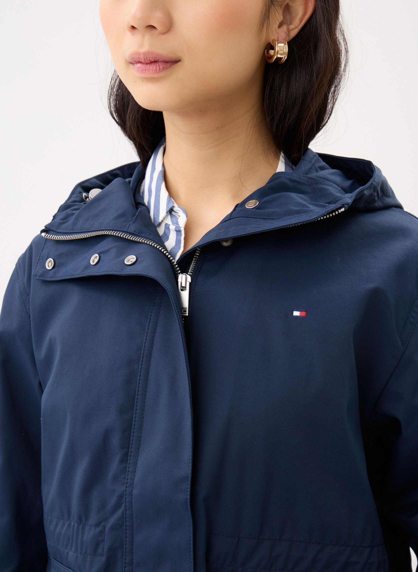 Winterjas Cotton Nylon Utility dames blauw Tommy Hilfiger Winterjas Cotton Nylon Utility dames blauw DARK NIGHT NAVY