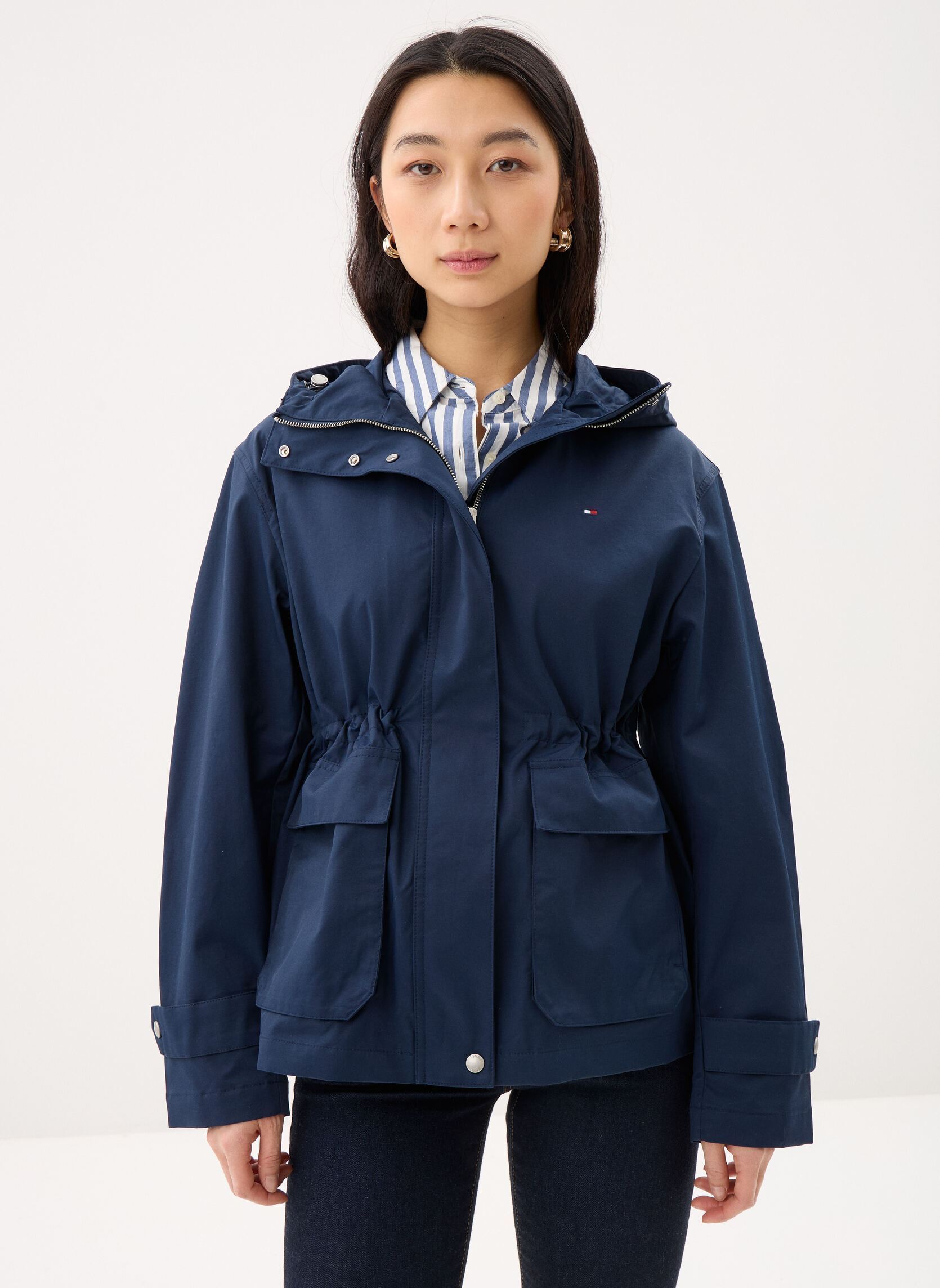 Winterjas Cotton Nylon Utility dames blauw Tommy Hilfiger Winterjas Cotton Nylon Utility dames blauw DARK NIGHT NAVY
