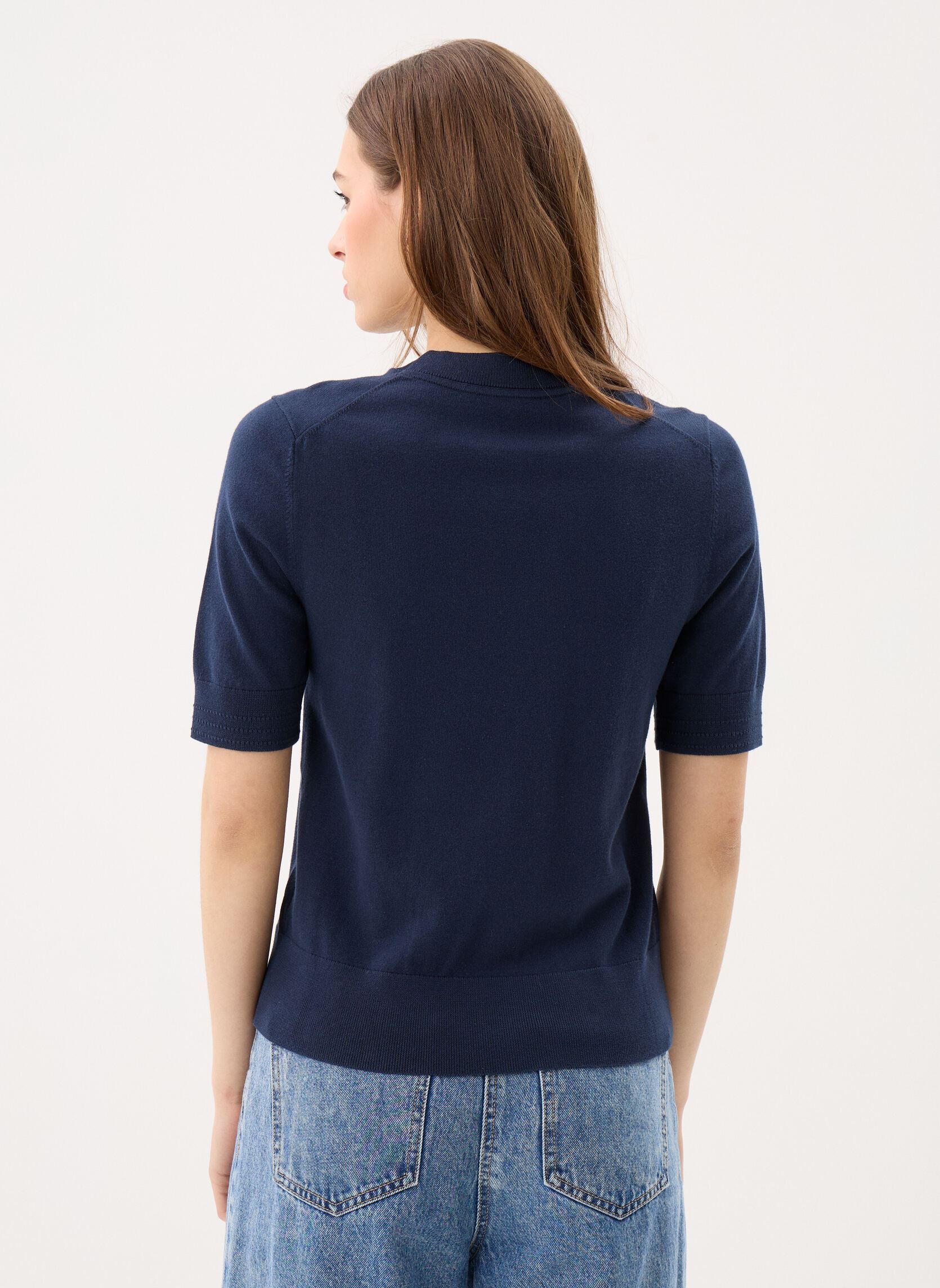 Pulls Co Jersey Fine Gg C WW0WW49705 femme bleu Tommy Hilfiger Pulls Co Jersey Fine Gg C WW0WW49705 femme bleu DARK NIGHT NAVY
