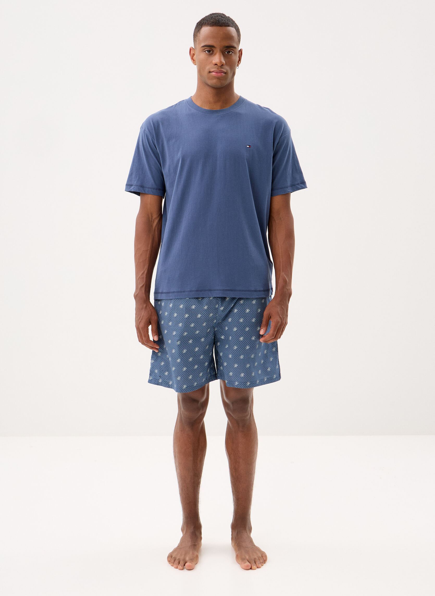 Shorts Ss Woven Short Print herren blau Tommy Hilfiger Shorts Ss Woven Short Print herren blau AEGEAN SEA/TH SCRIPT GEO