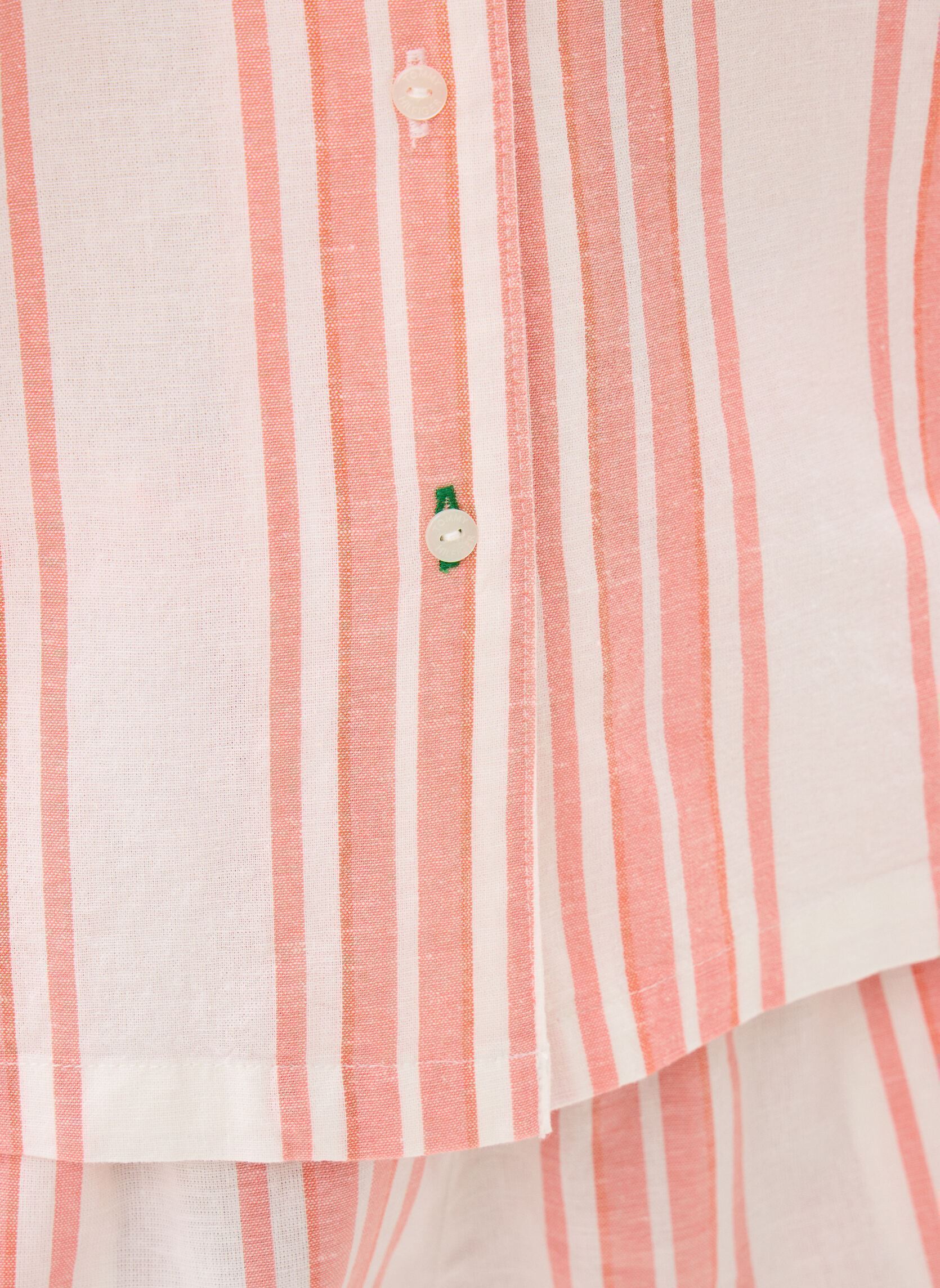 Kleidung Ss Shirt Linen Pj Sh damen orange Tommy Hilfiger Kleidung Ss Shirt Linen Pj Sh damen orange TENNIS COURT STRIPE PEACH
