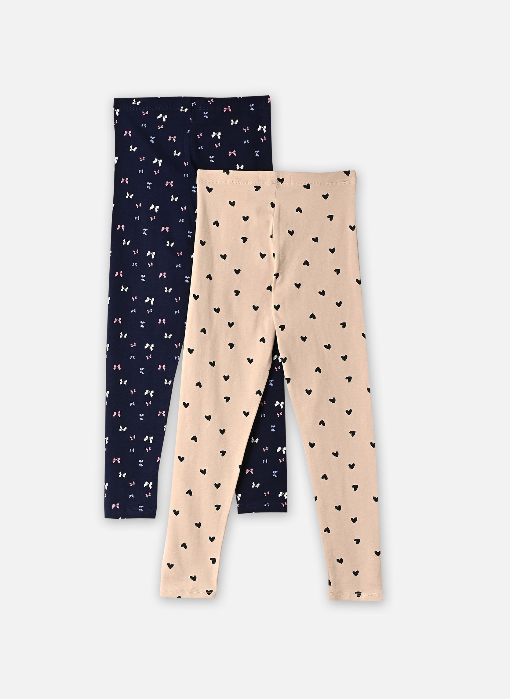 Leggings LOTLEGGINGIMP2 fille bleu MADE BY Leggings LOTLEGGINGIMP2 fille bleu MULTINOEUD_MARINE + COEURS_FIC