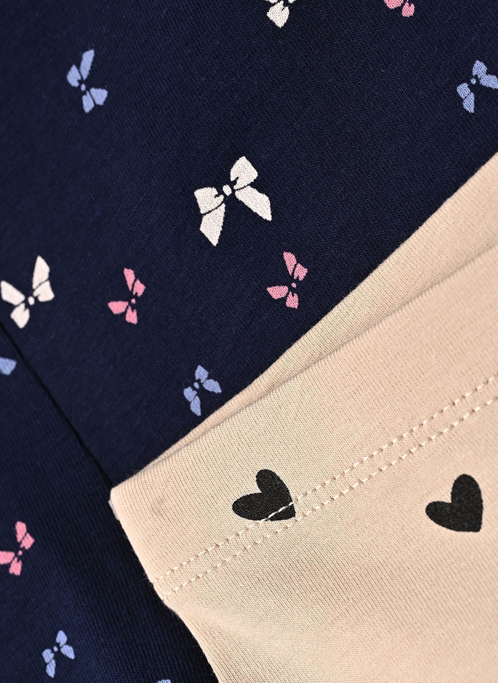 Leggings LOTLEGGINGIMP2 fille bleu MADE BY Leggings LOTLEGGINGIMP2 fille bleu MULTINOEUD_MARINE + COEURS_FIC