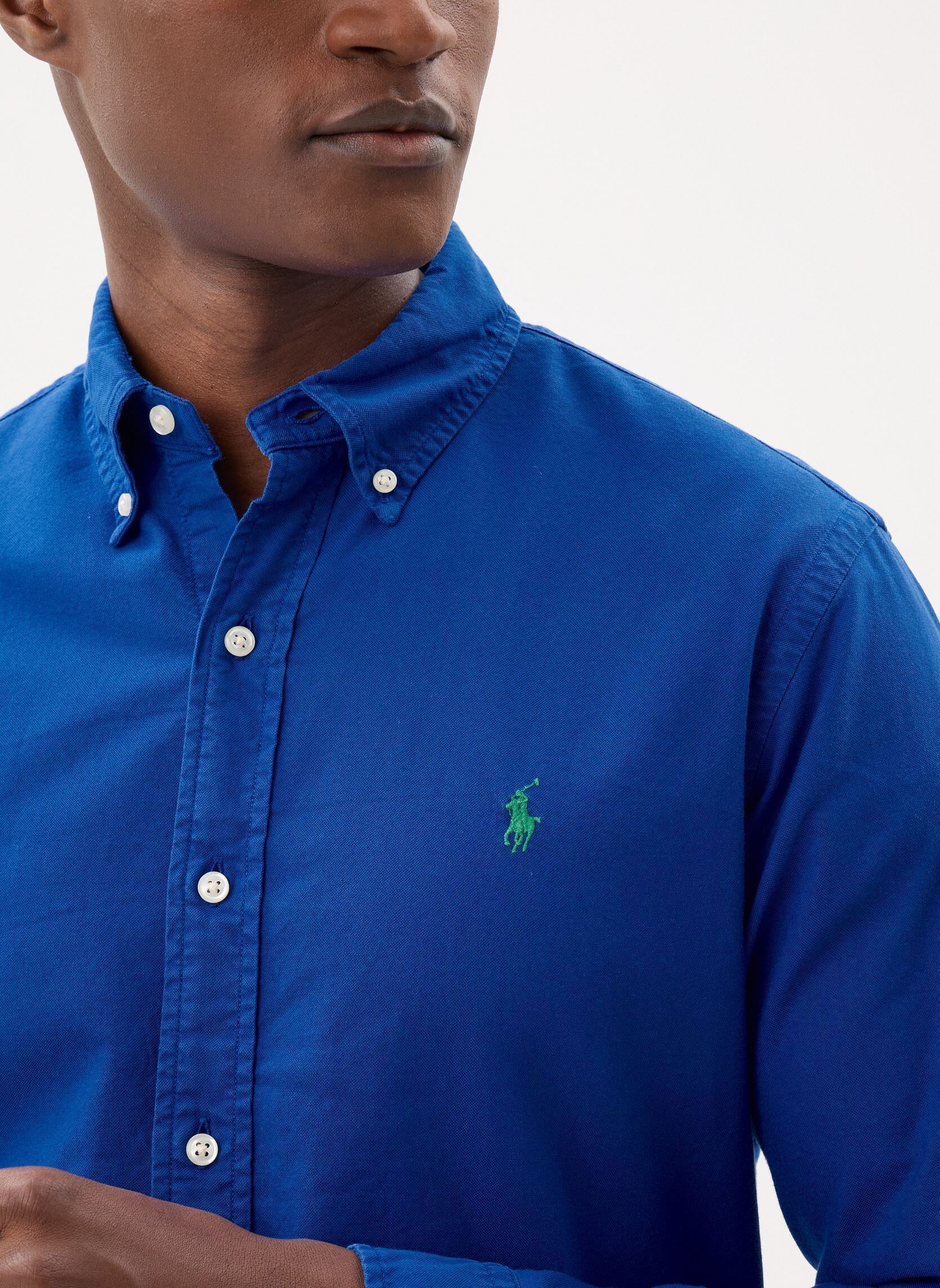 Chemises Chemise Oxford Custom Fit 710805564 homme violet Polo Ralph Lauren Chemises Chemise Oxford Custom Fit 710805564 homme violet Pacific Royal