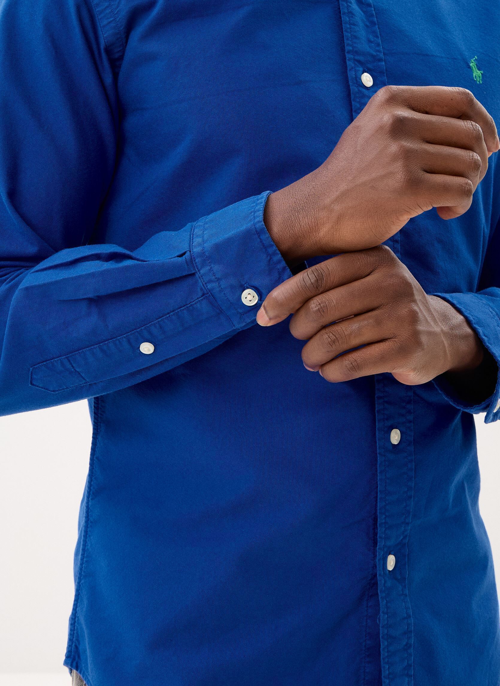 Chemises Chemise Oxford Custom Fit 710805564 homme violet Polo Ralph Lauren Chemises Chemise Oxford Custom Fit 710805564 homme violet Pacific Royal