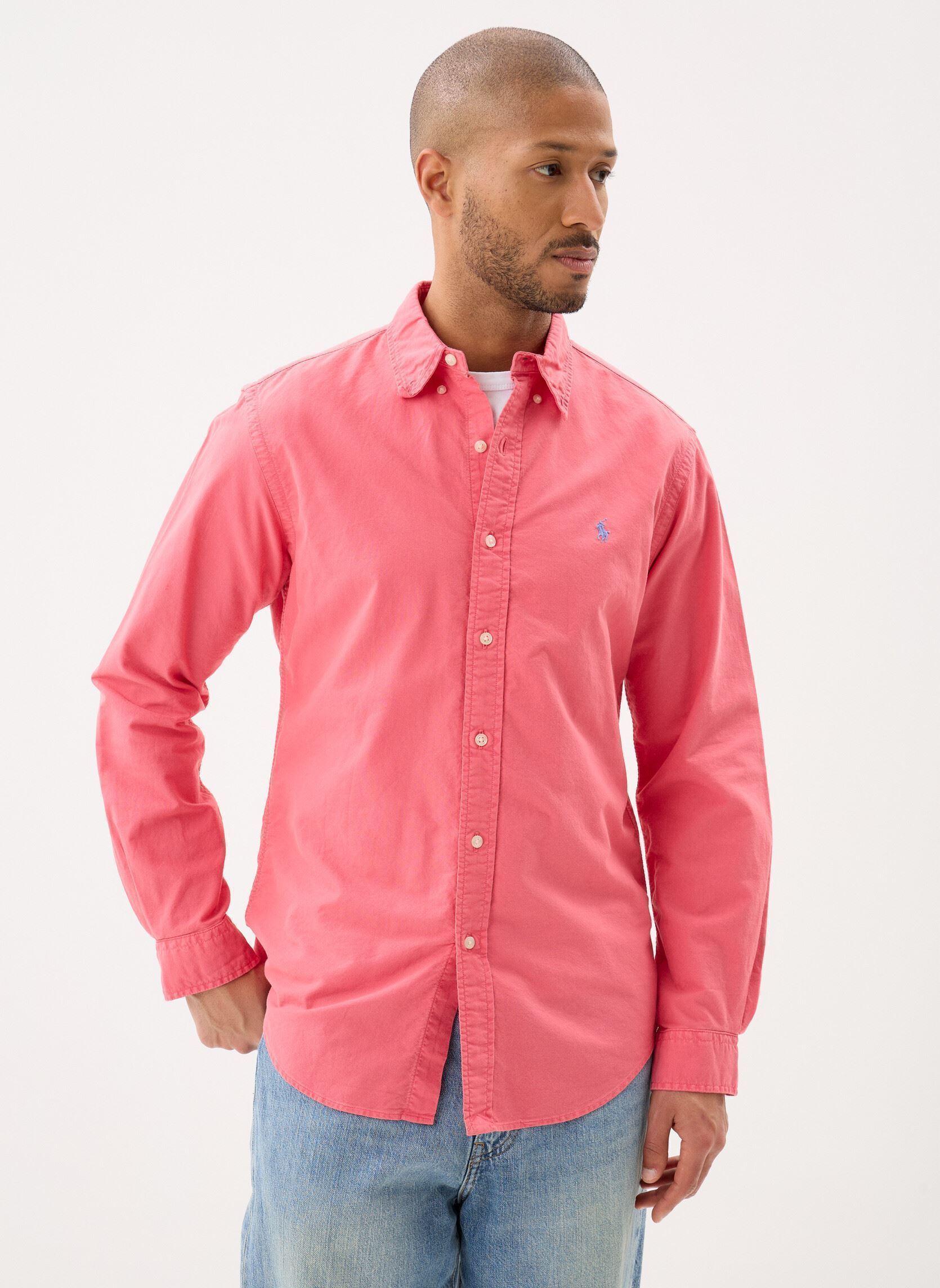 Chemise Polo Ralph Lauren CHEMISE DROITE CUSTOM EN OXFORD LEGER EU - vue 2