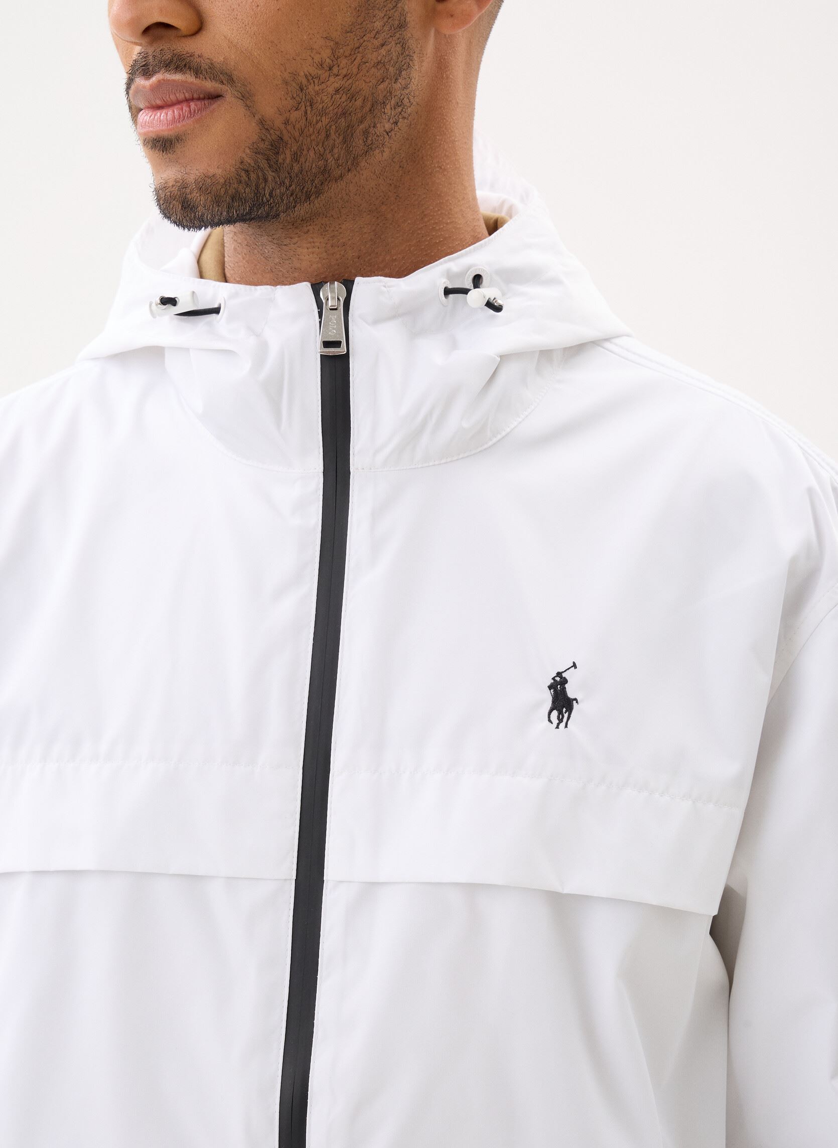 Windjacks Veste légère à capuche heren wit Polo Ralph Lauren Windjacks Veste légère à capuche heren wit Ceramic White