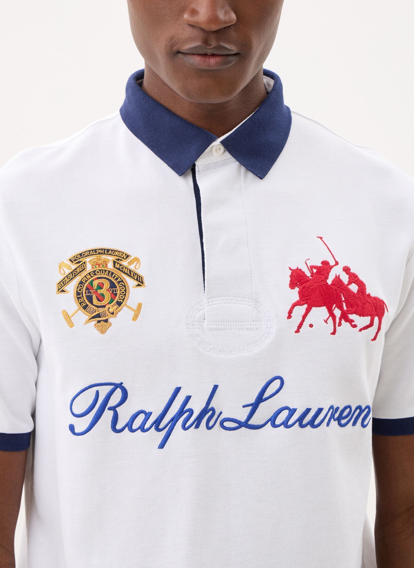 Polos manches courtes Polo classique à écusson en piqué homme blanc Polo Ralph Lauren Polos manches courtes Polo classique à écusson en piqué homme blanc White