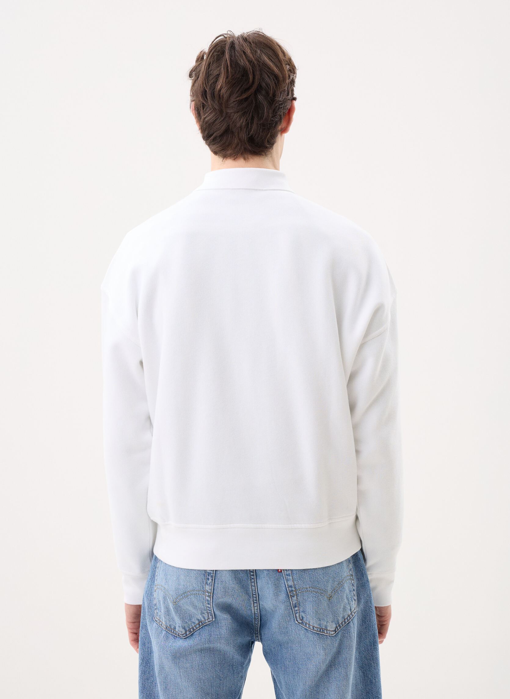 Pulls Sweat Relaxed Fit en molleton graphique homme blanc Polo Ralph Lauren Pulls Sweat Relaxed Fit en molleton graphique homme blanc WHITE