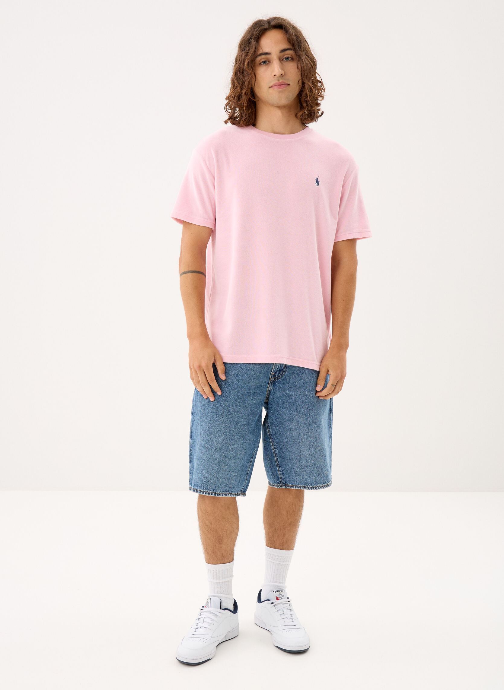 T-shirts T-shirt en jersey à col rond 710A12492 heren roze Polo Ralph Lauren T-shirts T-shirt en jersey à col rond 710A12492 heren roze GARDEN PINK