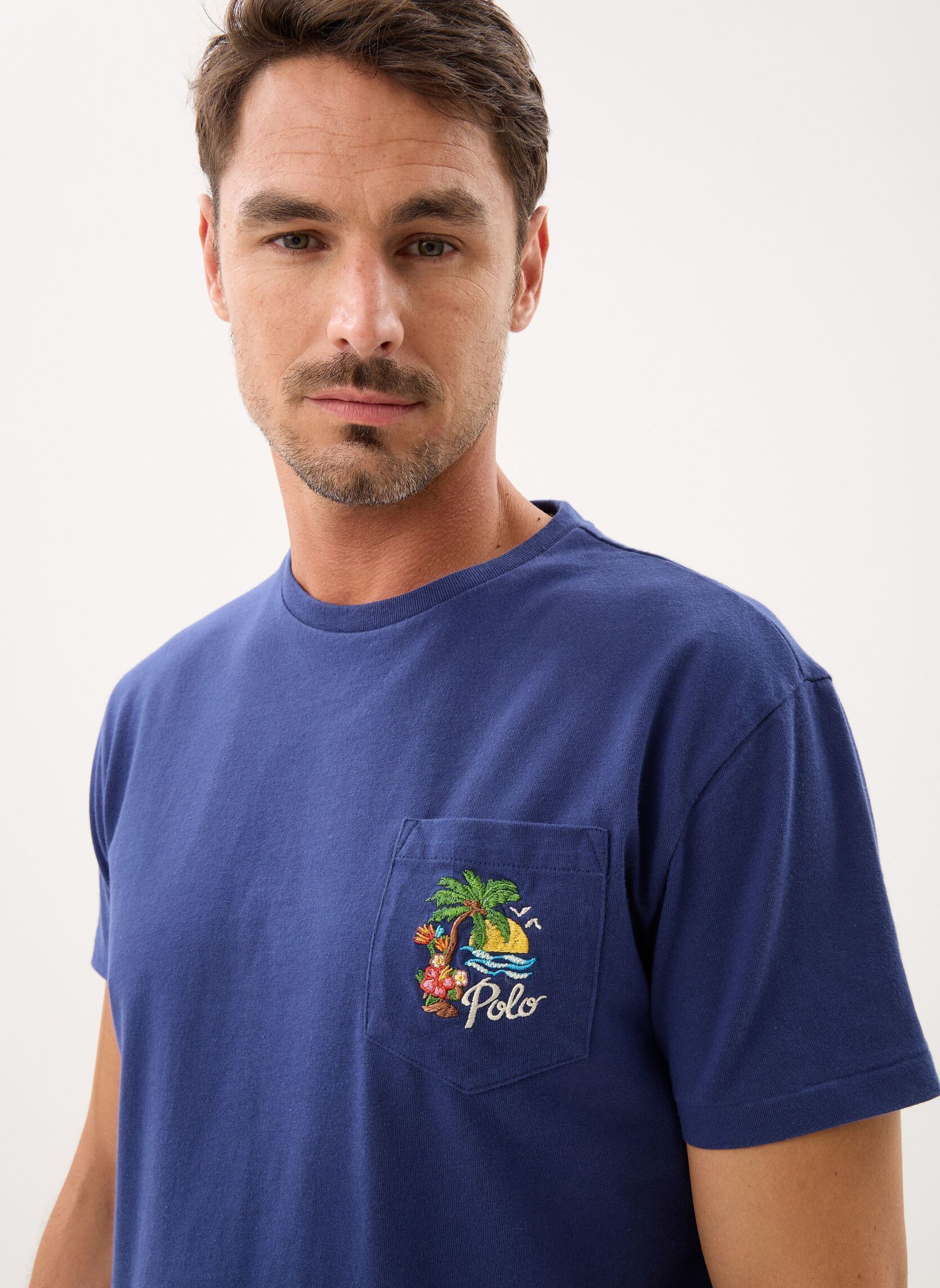 T-Shirts T-shirt Polo Bear en Jersey herren blau Polo Ralph Lauren T-Shirts T-shirt Polo Bear en Jersey herren blau DARK COBALT