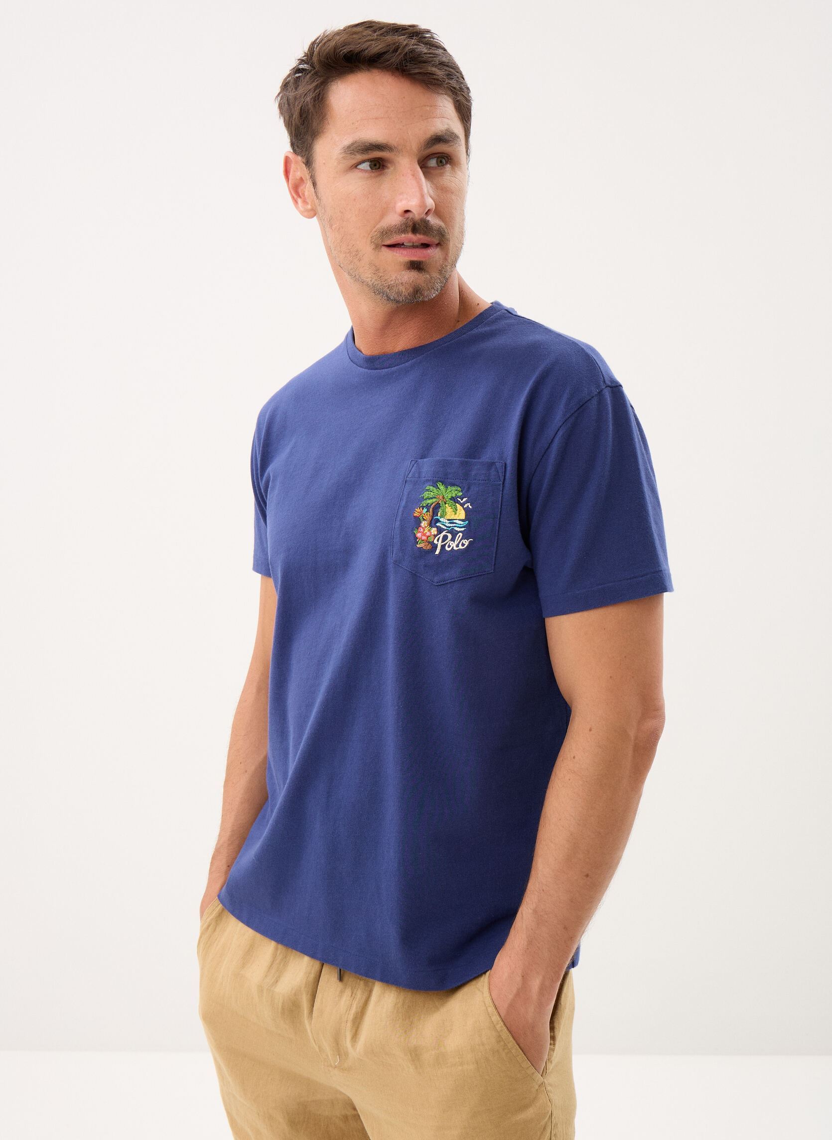 T-Shirts T-shirt Polo Bear en Jersey herren blau Polo Ralph Lauren T-Shirts T-shirt Polo Bear en Jersey herren blau DARK COBALT
