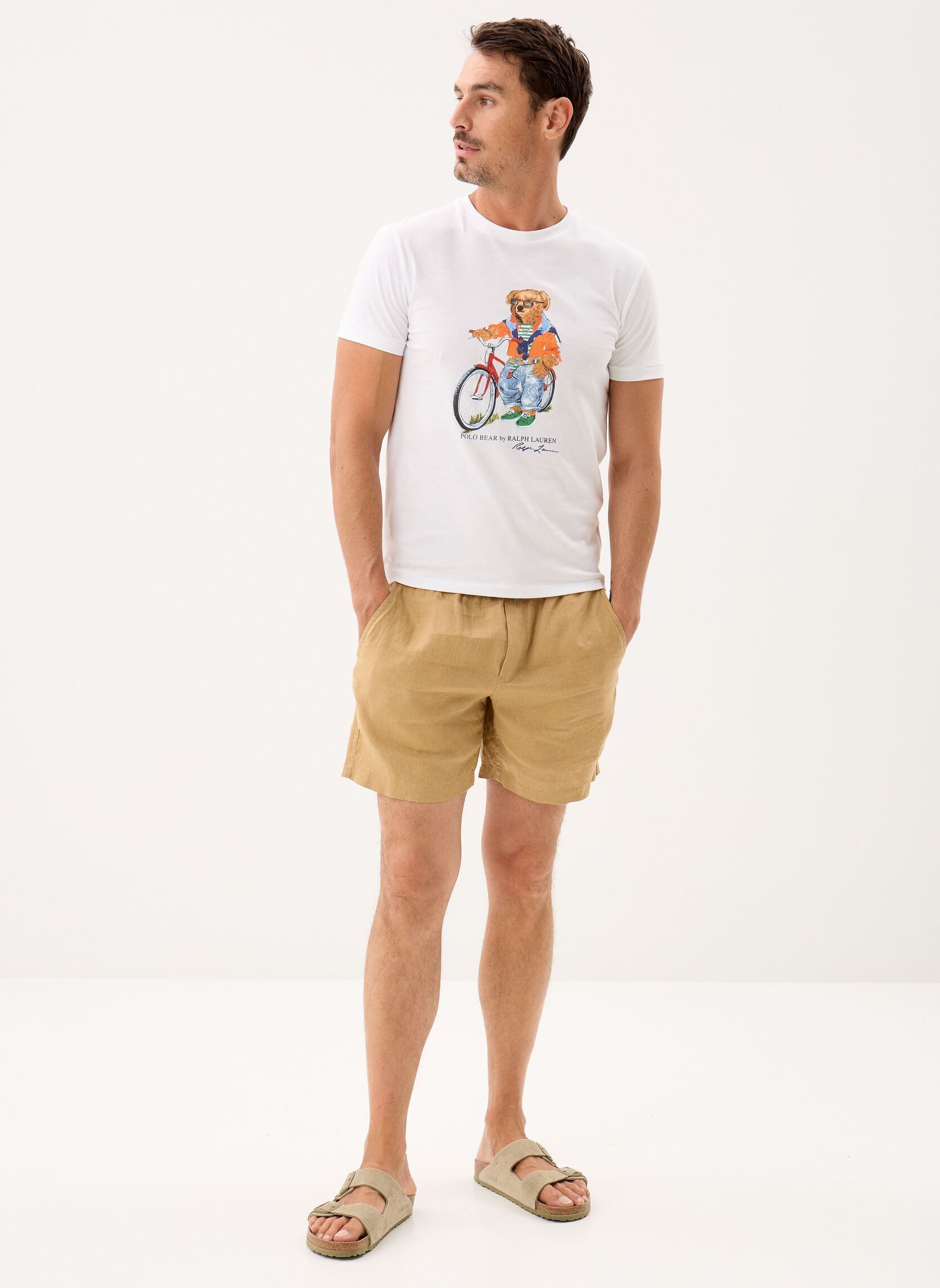 Tee-shirts T-shirt Polo Bear en Jersey 710B16612 homme blanc Polo Ralph Lauren Tee-shirts T-shirt Polo Bear en Jersey 710B16612 homme blanc WHITE- SUMMER BEAR