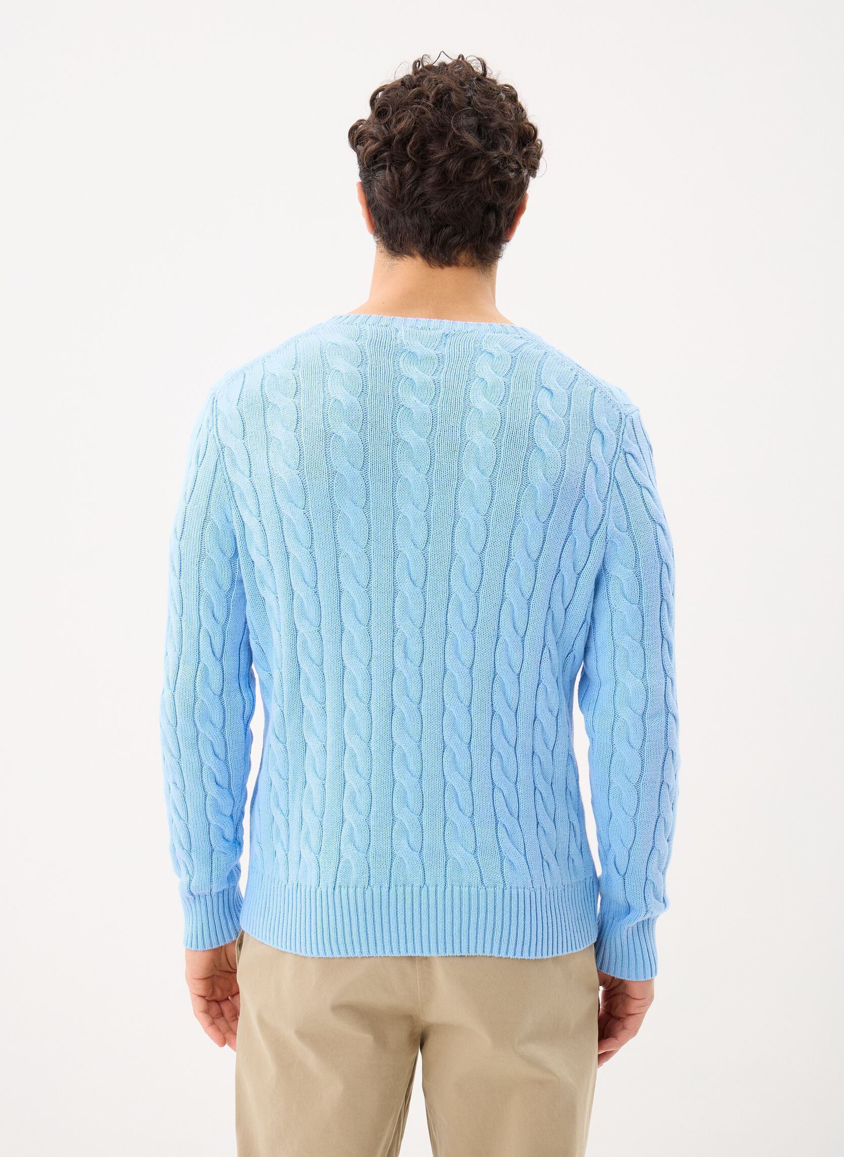 Pullover Pull en coton torsadé herren blau Polo Ralph Lauren Pullover Pull en coton torsadé herren blau AUSTIN BLUE