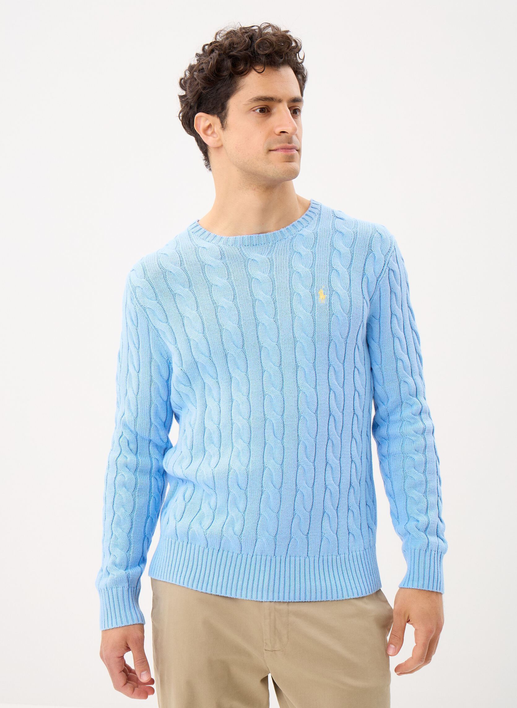 Vêtements Polo Ralph Lauren Pull en coton torsadé pour