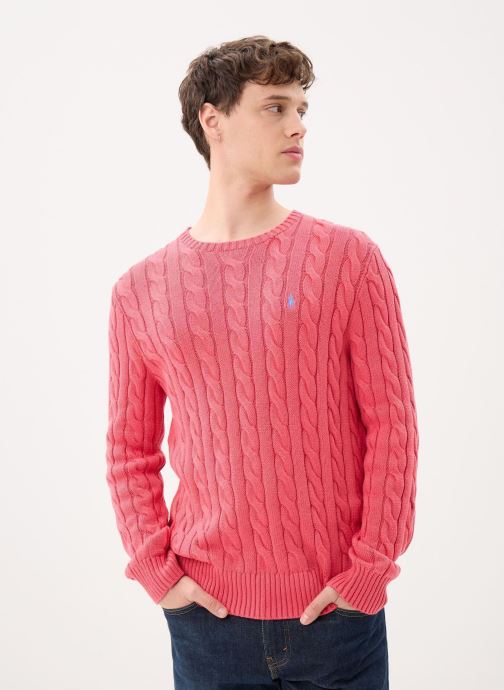 Polo Ralph Lauren Pulls Pull en coton torsadé homme rouge