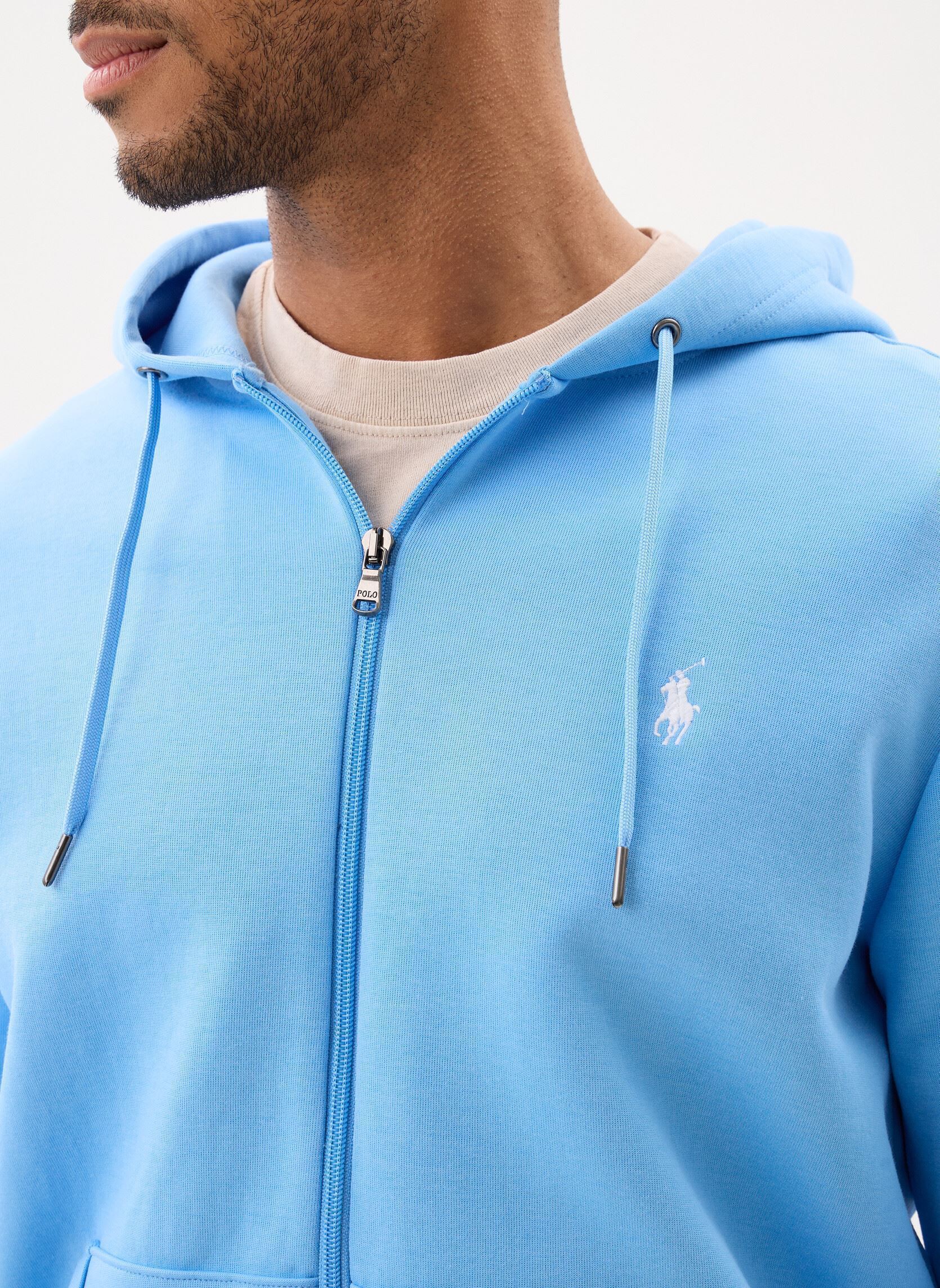Sweats zippés Sweat À Capuche En Maille Double 7108882 homme bleu Polo Ralph Lauren Sweats zippés Sweat À Capuche En Maille Double 7108882 homme bleu CHATHAM BLUE/C1730