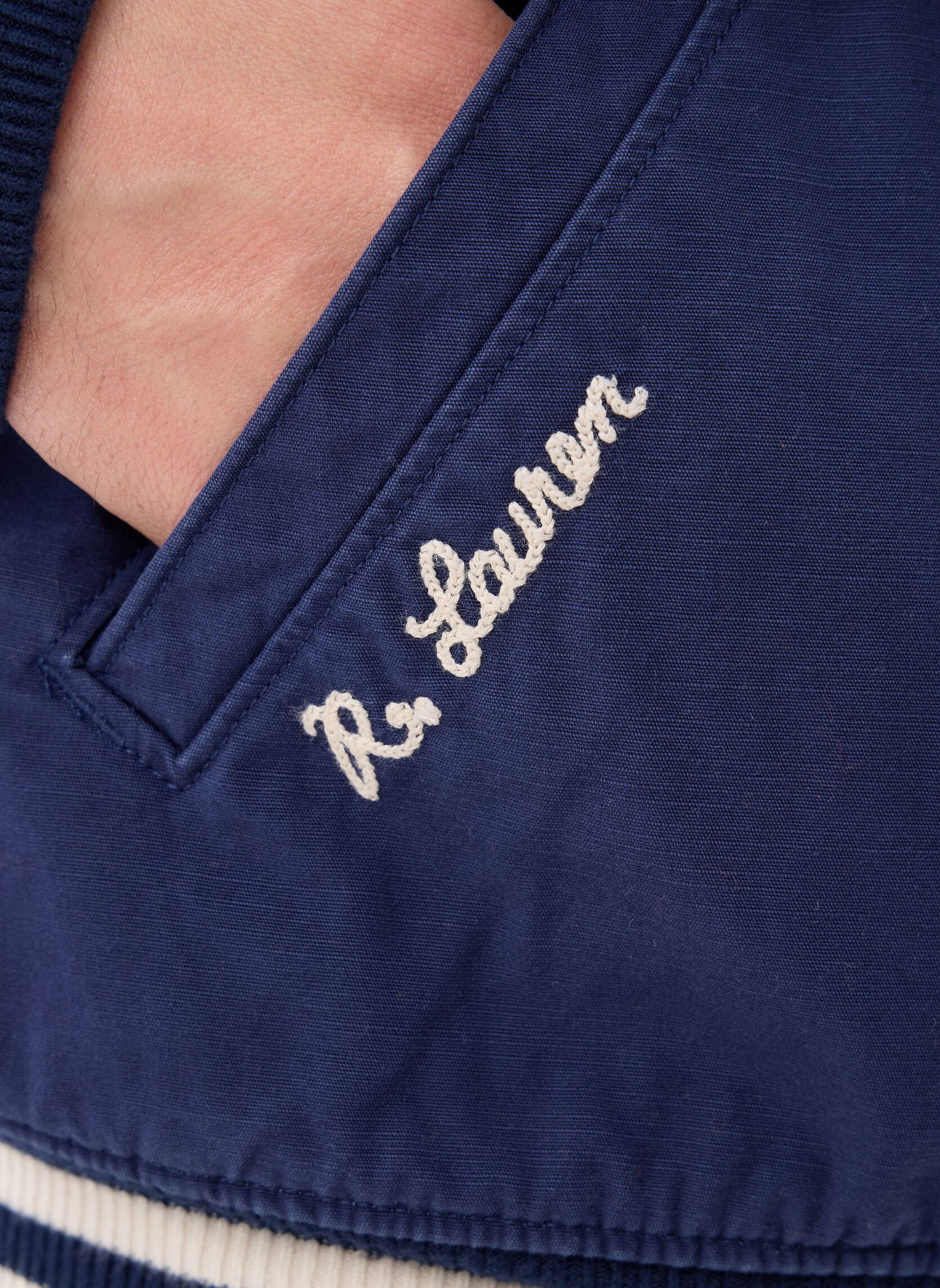 Bomberjacks Veste à motif en molleton heren blauw Polo Ralph Lauren Bomberjacks Veste à motif en molleton heren blauw NEWPORT NAVY