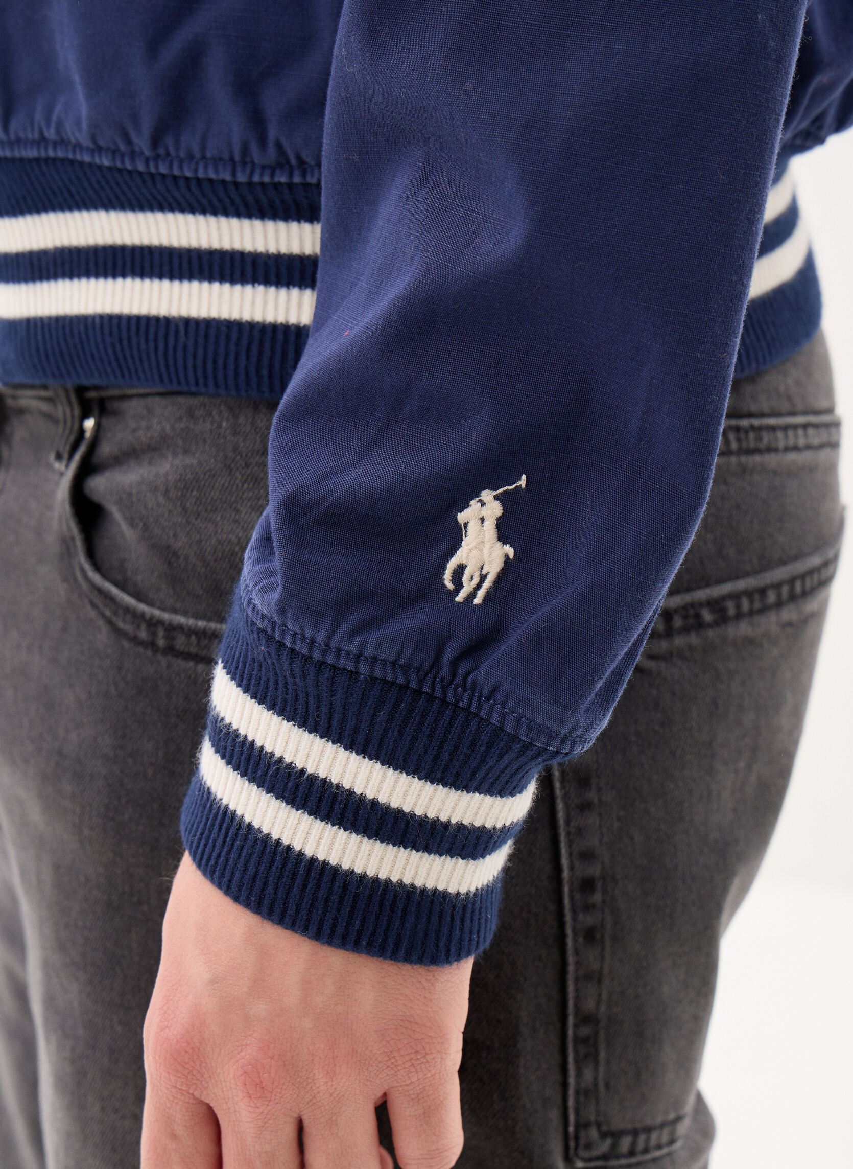 Bomberjacks Veste à motif en molleton heren blauw Polo Ralph Lauren Bomberjacks Veste à motif en molleton heren blauw NEWPORT NAVY