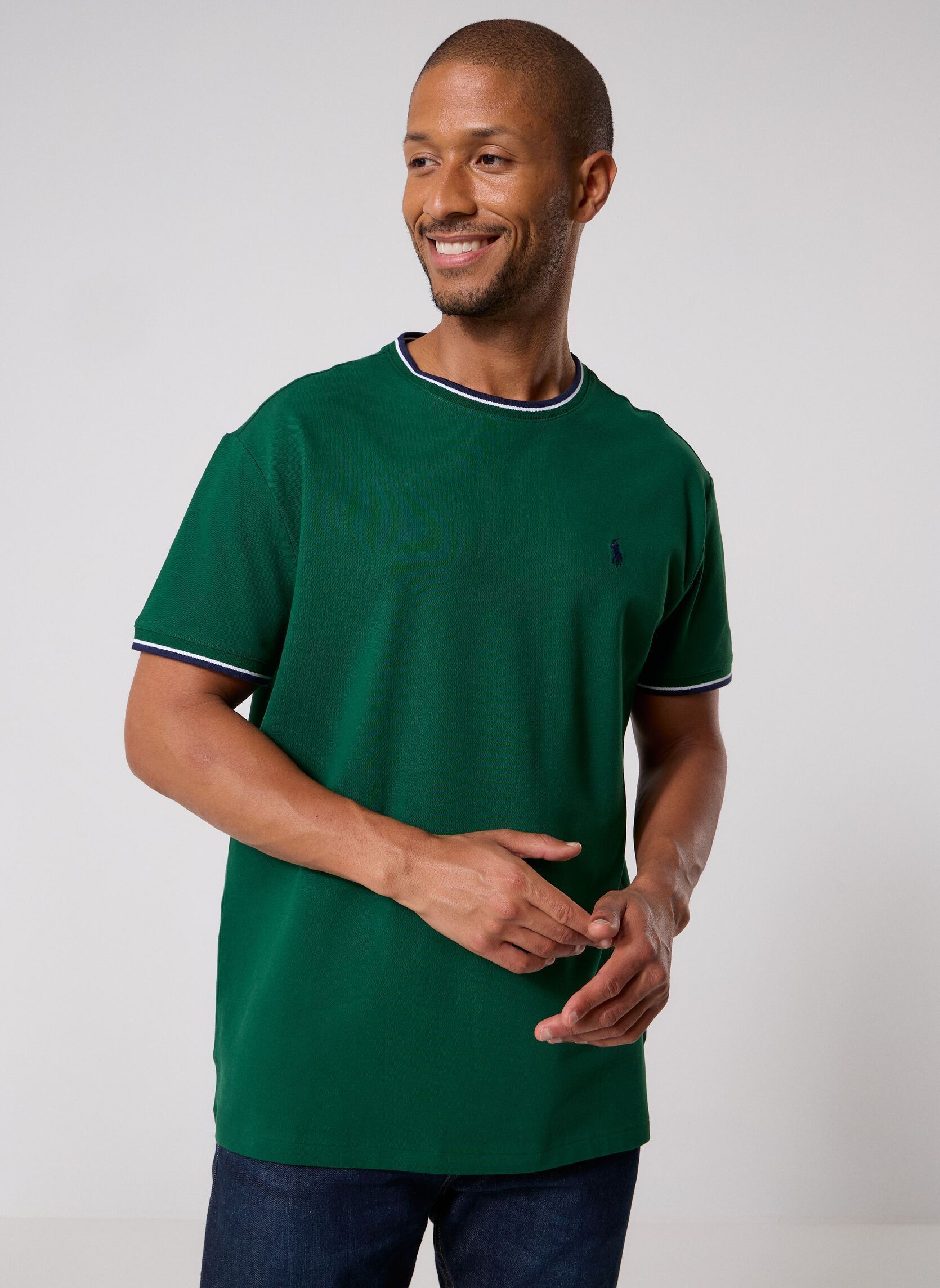 Vêtements Polo Ralph Lauren T shirt Classic Fit en piqué stretch pour Homme