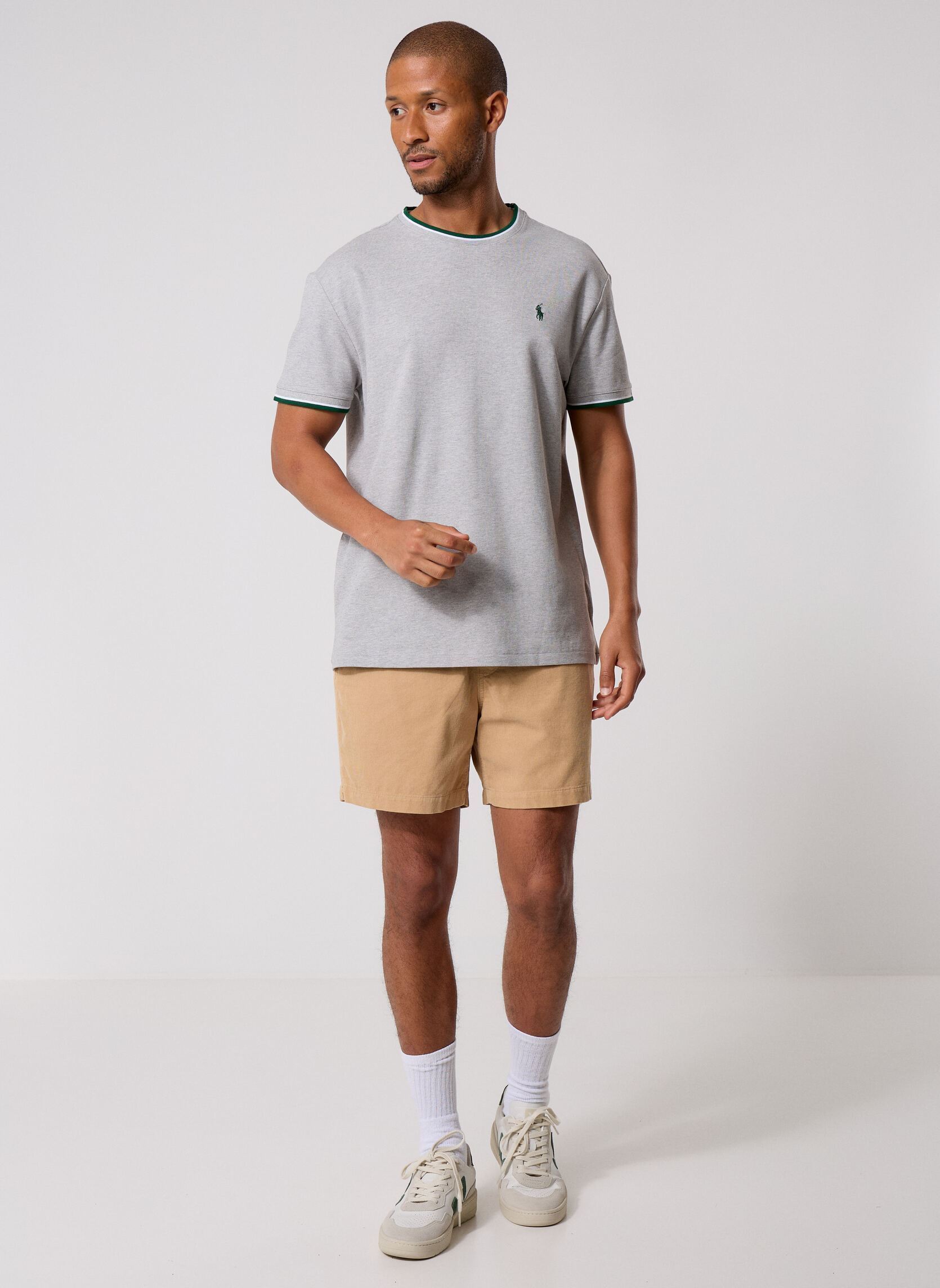 Tee-shirts T-shirt Classic Fit en piqué stretch homme gris Polo Ralph Lauren Tee-shirts T-shirt Classic Fit en piqué stretch homme gris SPRING HEATHER/C5999