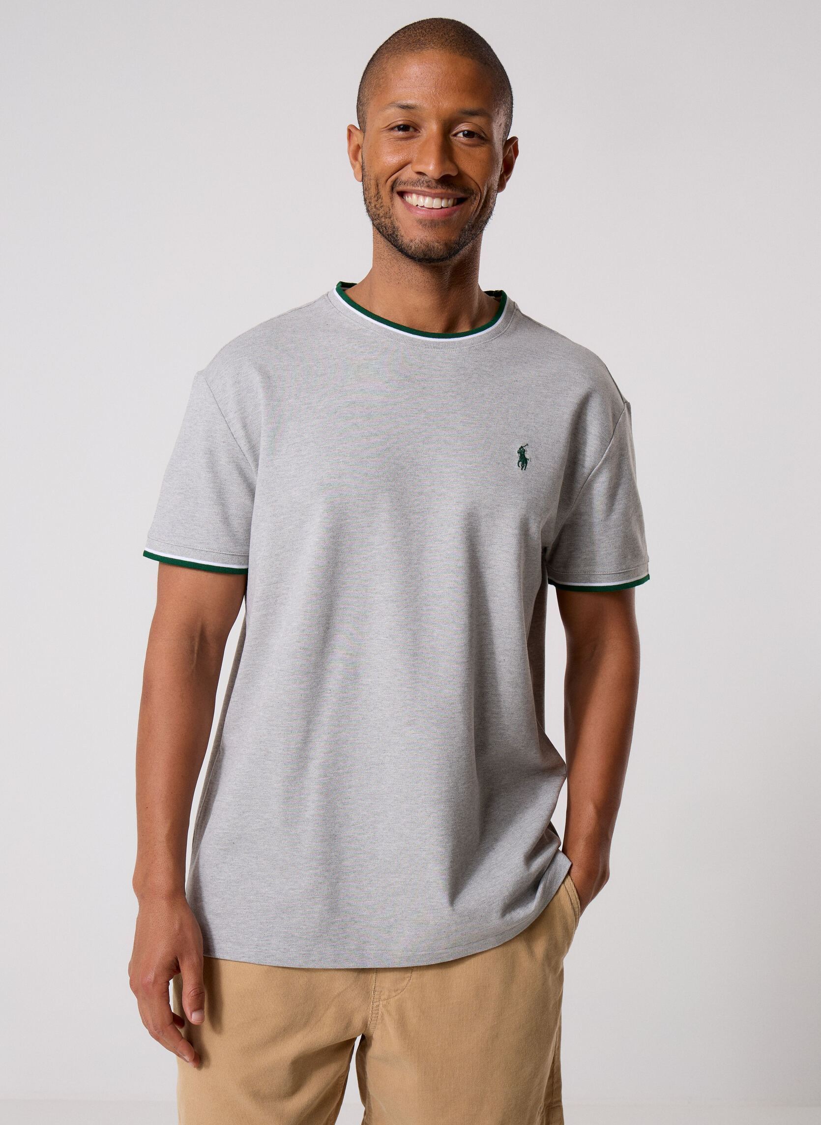 Tee-shirts T-shirt Classic Fit en piqué stretch homme gris Polo Ralph Lauren Tee-shirts T-shirt Classic Fit en piqué stretch homme gris SPRING HEATHER/C5999