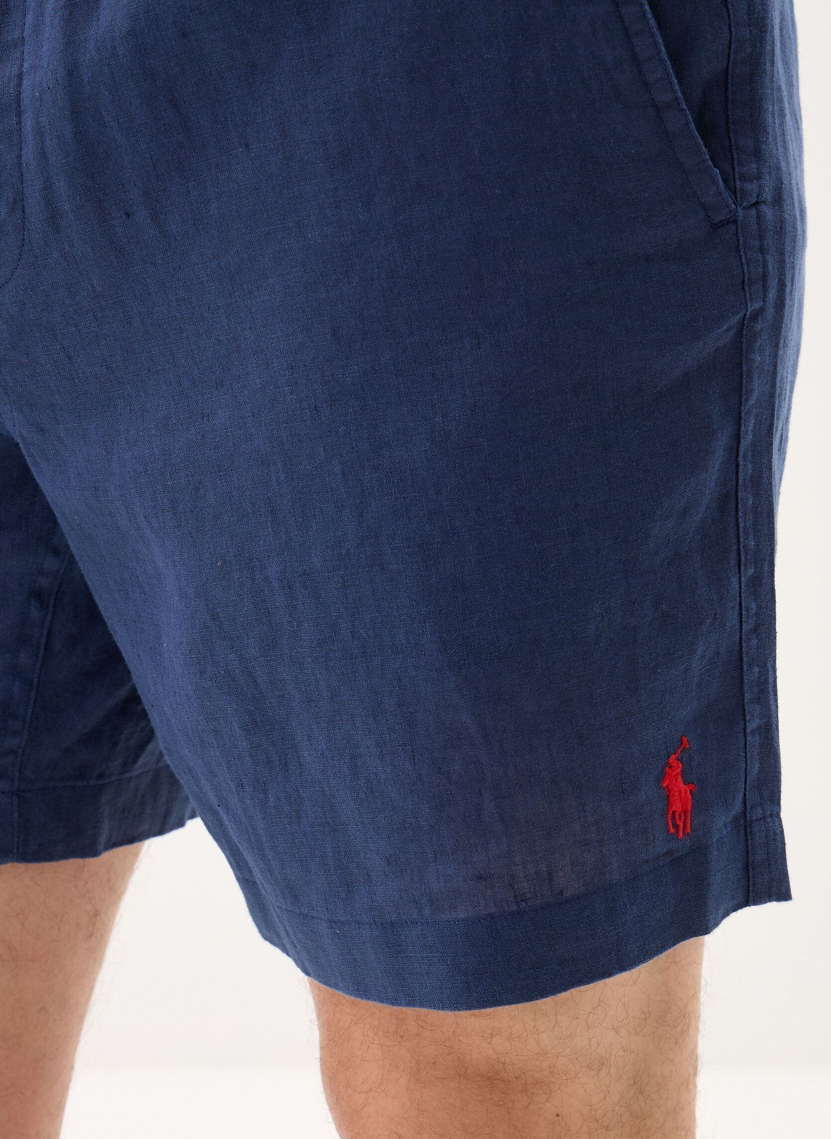 Shorts Short Polo prepster en lin 15 cm heren blauw Polo Ralph Lauren Shorts Short Polo prepster en lin 15 cm heren blauw NEWPORT NAVY