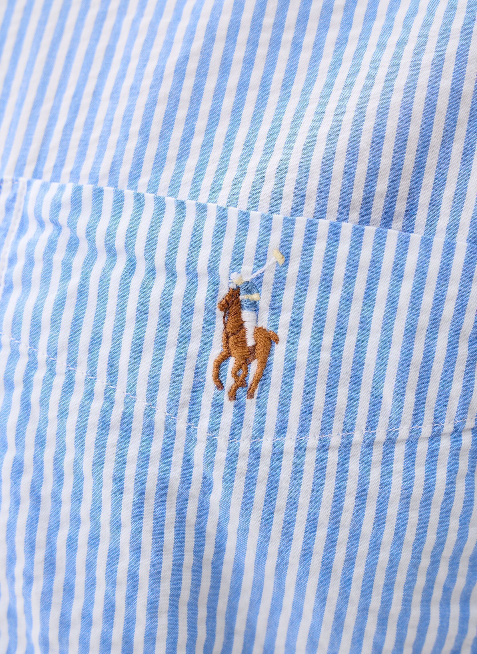 Hemden Chemise en seersucker Custom Fit heren blauw Polo Ralph Lauren Hemden Chemise en seersucker Custom Fit heren blauw 7310A BLUE/WHITE