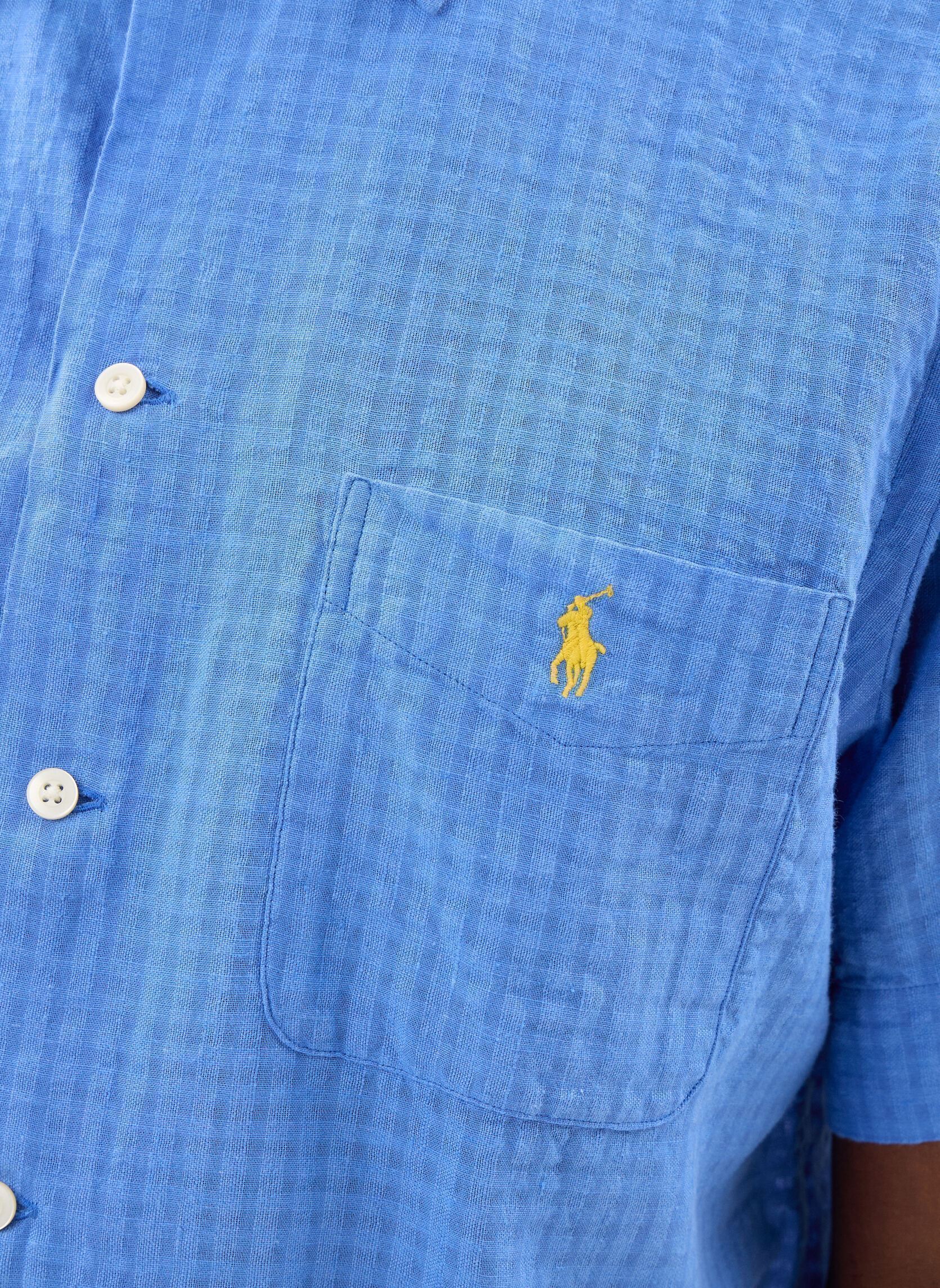 Camicie Chemise seersucker en lin uomo blu Polo Ralph Lauren Camicie Chemise seersucker en lin uomo blu SCOTTSDALE BLUE