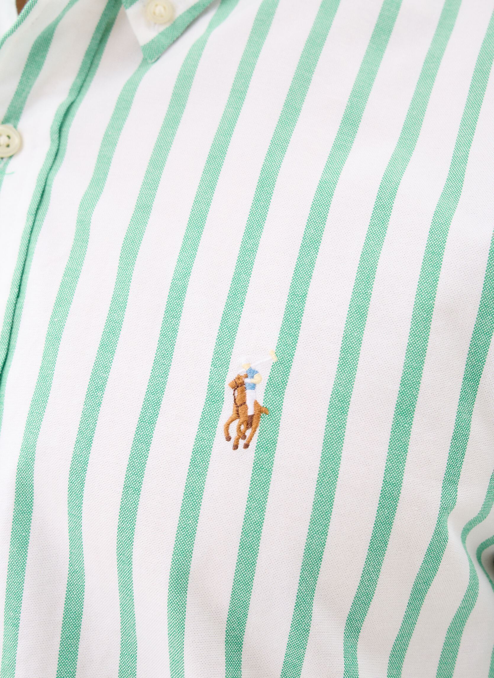 Hemden Chemise Oxford à rayures Custom Fit 710B herren grün Polo Ralph Lauren Hemden Chemise Oxford à rayures Custom Fit 710B herren grün 5149F SUMMER EMERALD WHITE