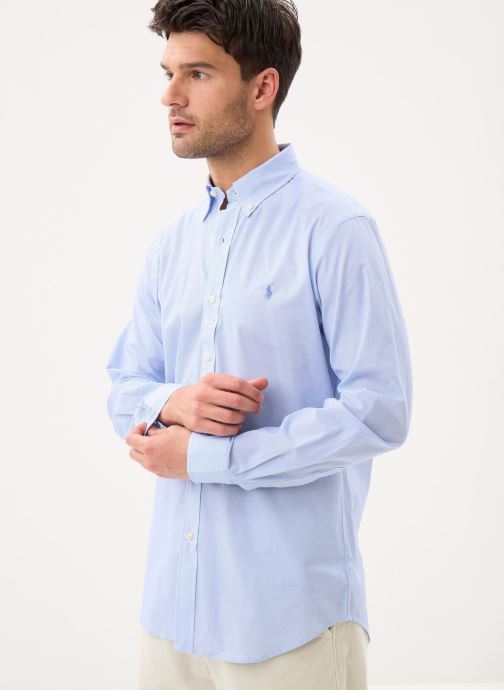 Polo Ralph Lauren Hemden Chemise Custom Fit en popeline stretch heren blauw