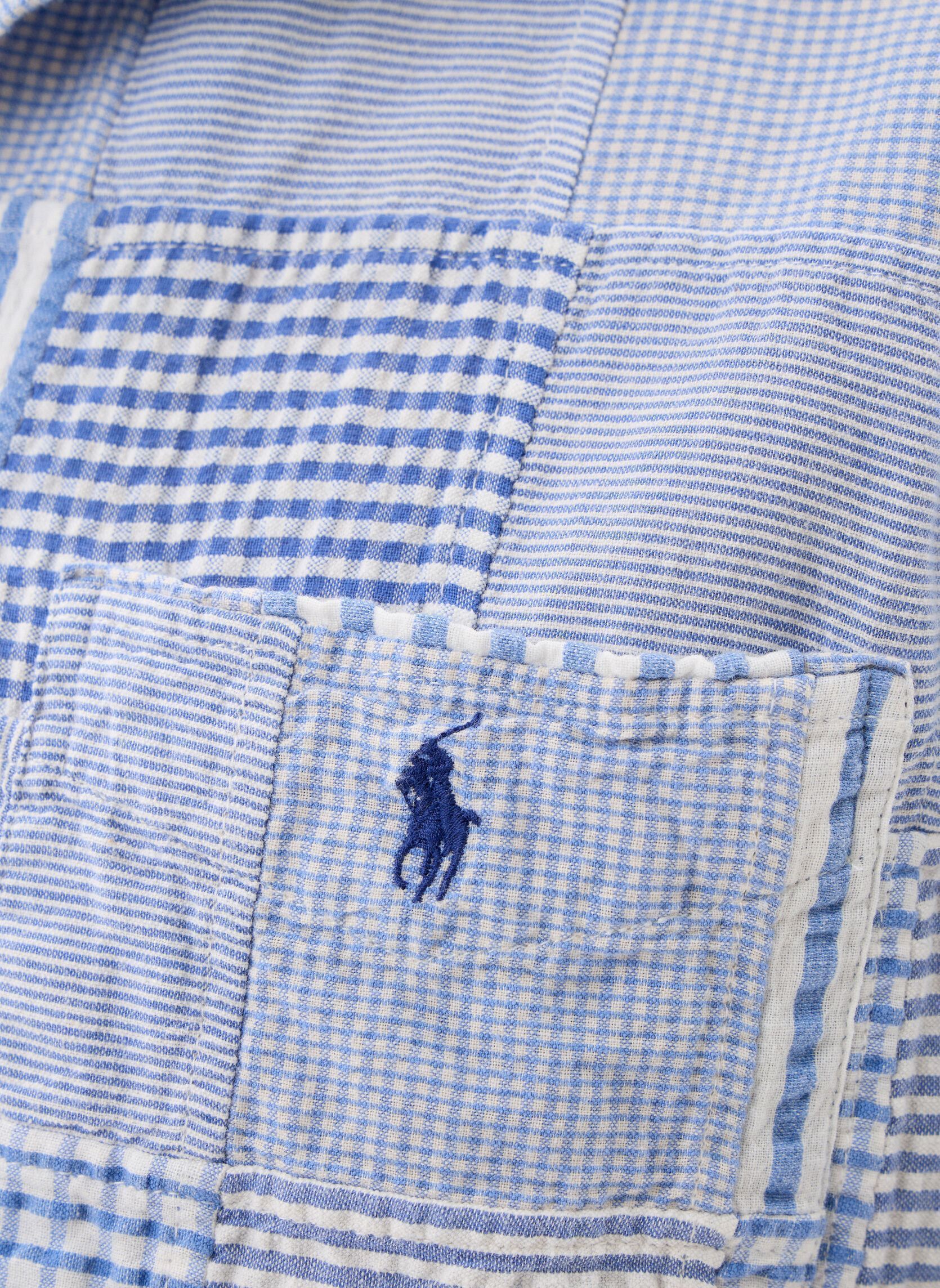 Chemises Chemise en coton à motifs homme bleu Polo Ralph Lauren Chemises Chemise en coton à motifs homme bleu 7149 PATCHWORK BLUES