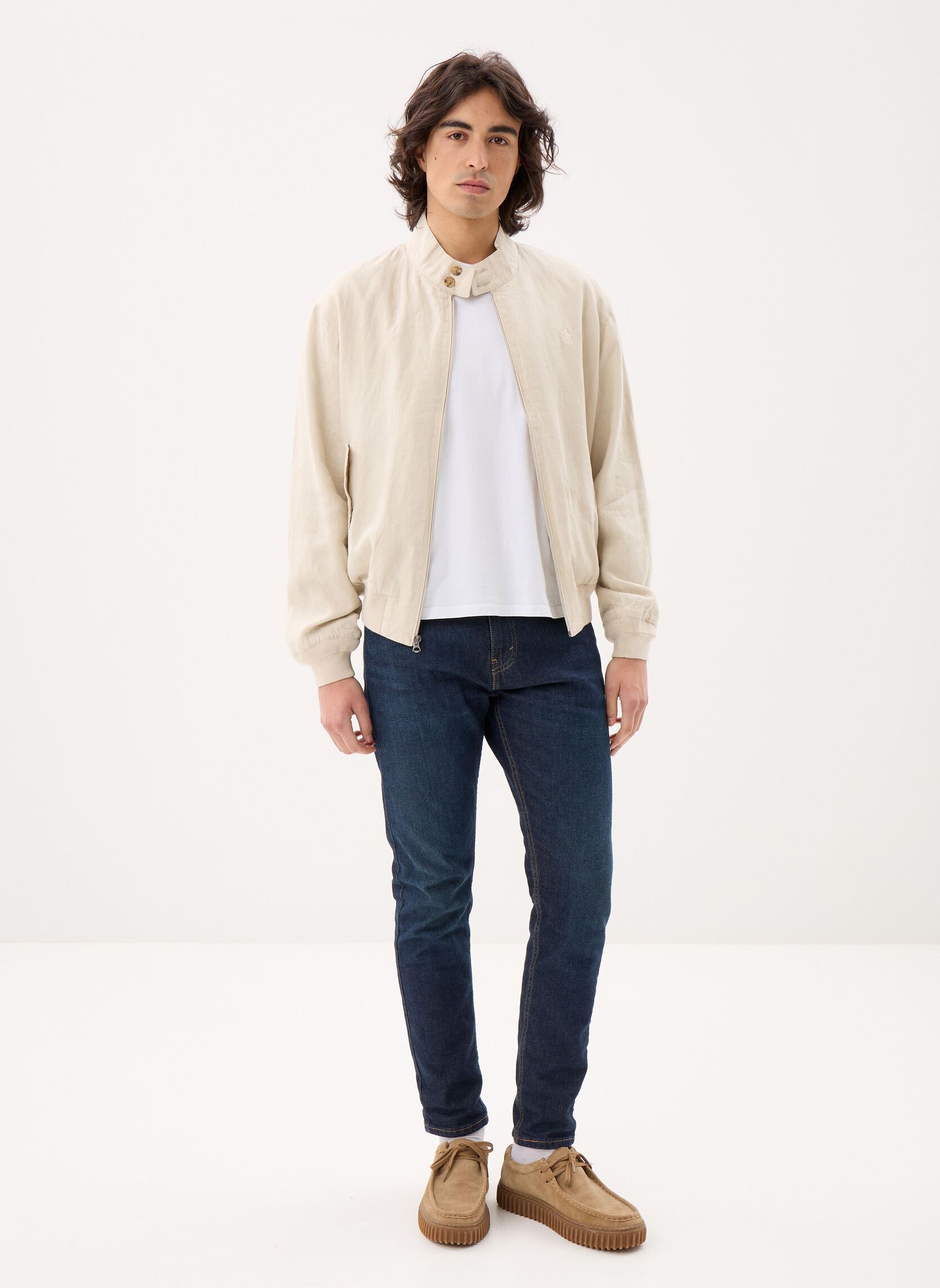 Windbreaker / Windjacken La veste Bedford en lin herren weiß Polo Ralph Lauren Windbreaker / Windjacken La veste Bedford en lin herren weiß BASIC SAND