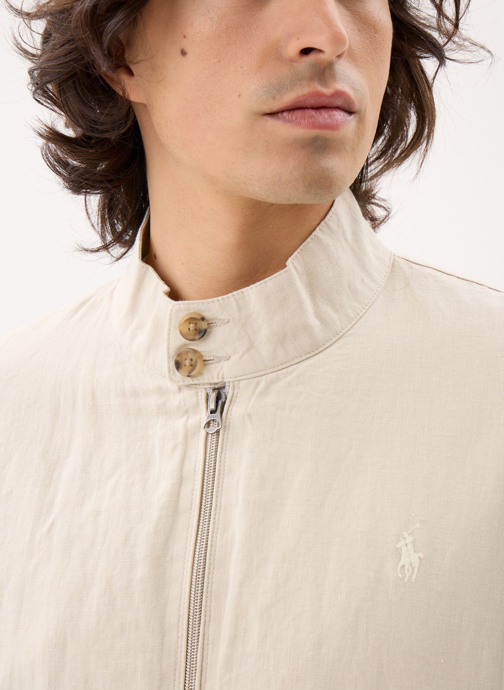 Windbreaker / Windjacken La veste Bedford en lin herren weiß Polo Ralph Lauren Windbreaker / Windjacken La veste Bedford en lin herren weiß BASIC SAND