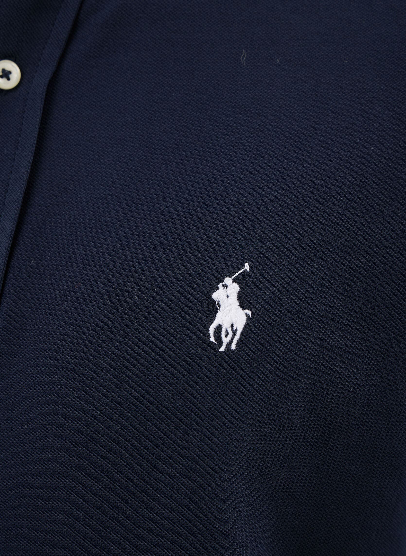 Chemises Chemise ultra-légère en coton piqué 7107 homme bleu Polo Ralph Lauren Chemises Chemise ultra-légère en coton piqué 7107 homme bleu AVIATOR NAVY